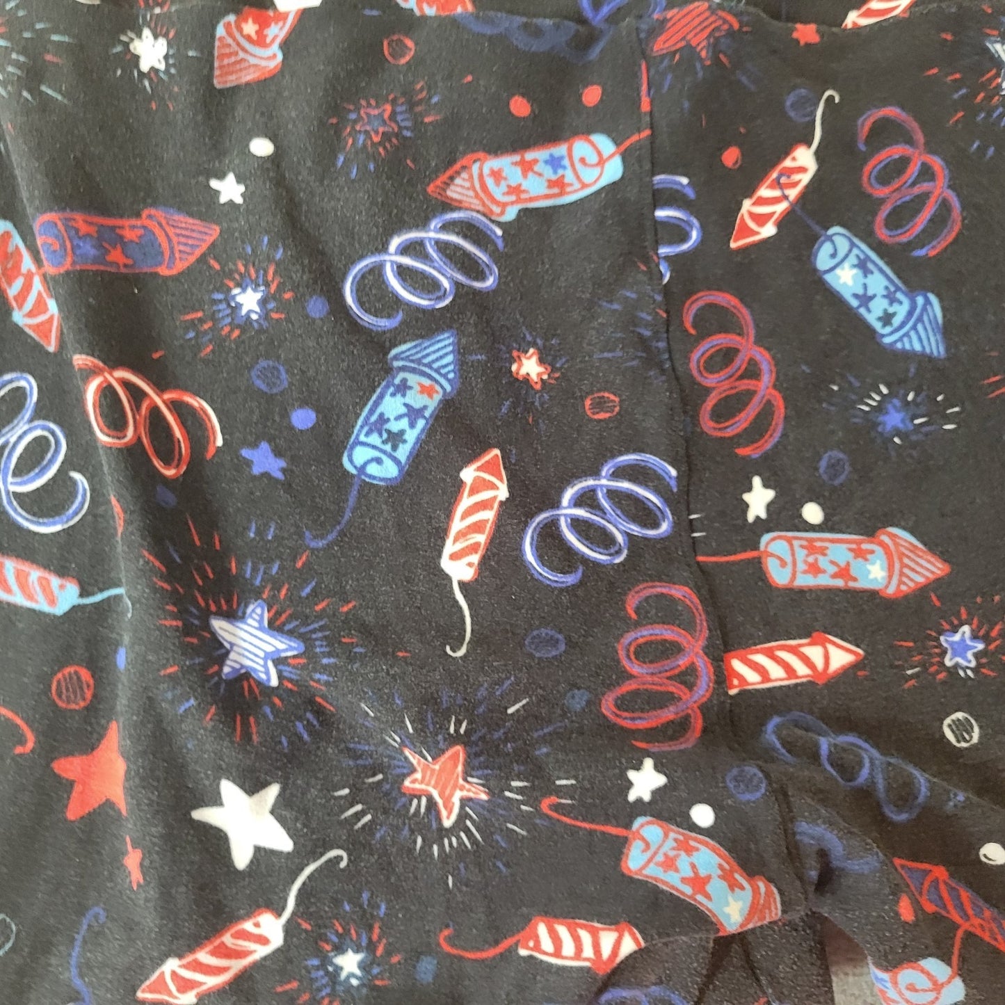 Fourth of July Lularoe Womens Pants TC Tall Curvy Leggings Firecracker Patriotic