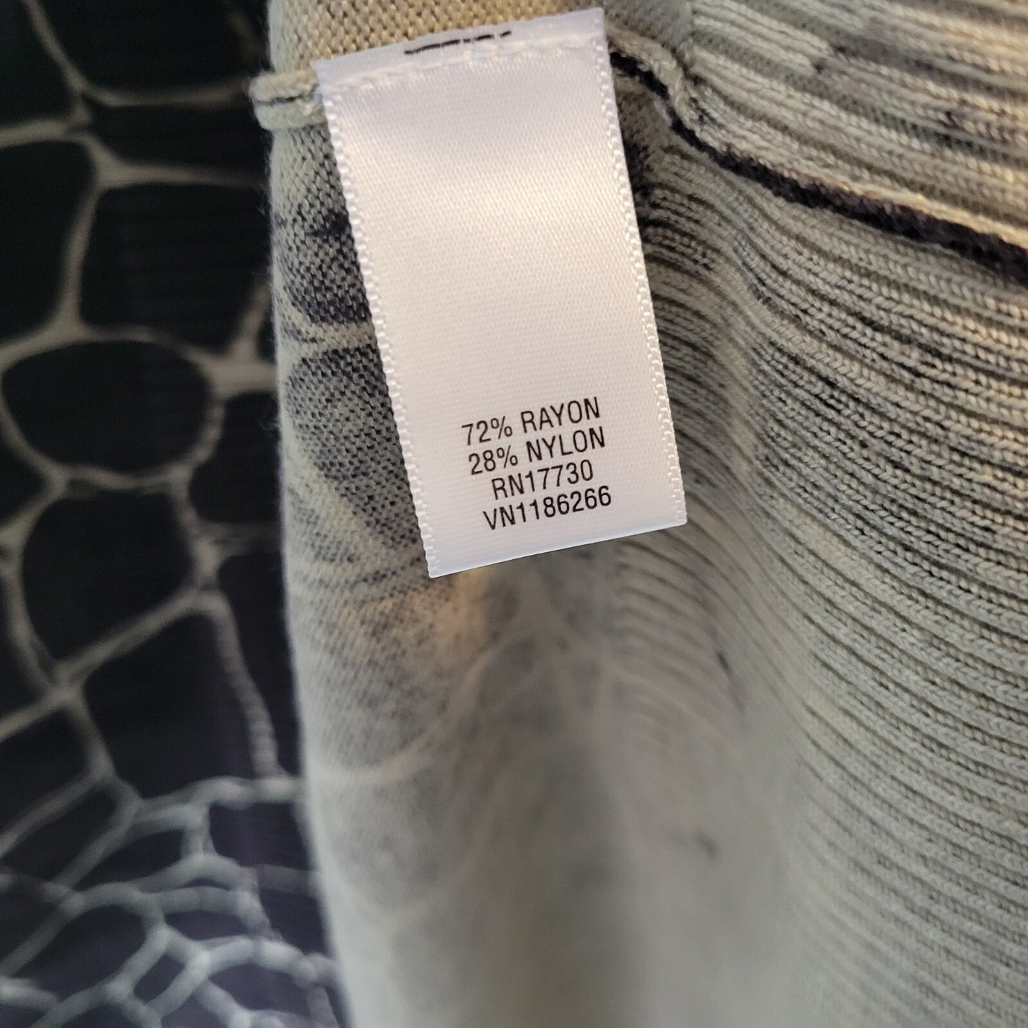 Merona Womens Sweater 20W 22W Plus Cardigan Black Animal Print Lightweight