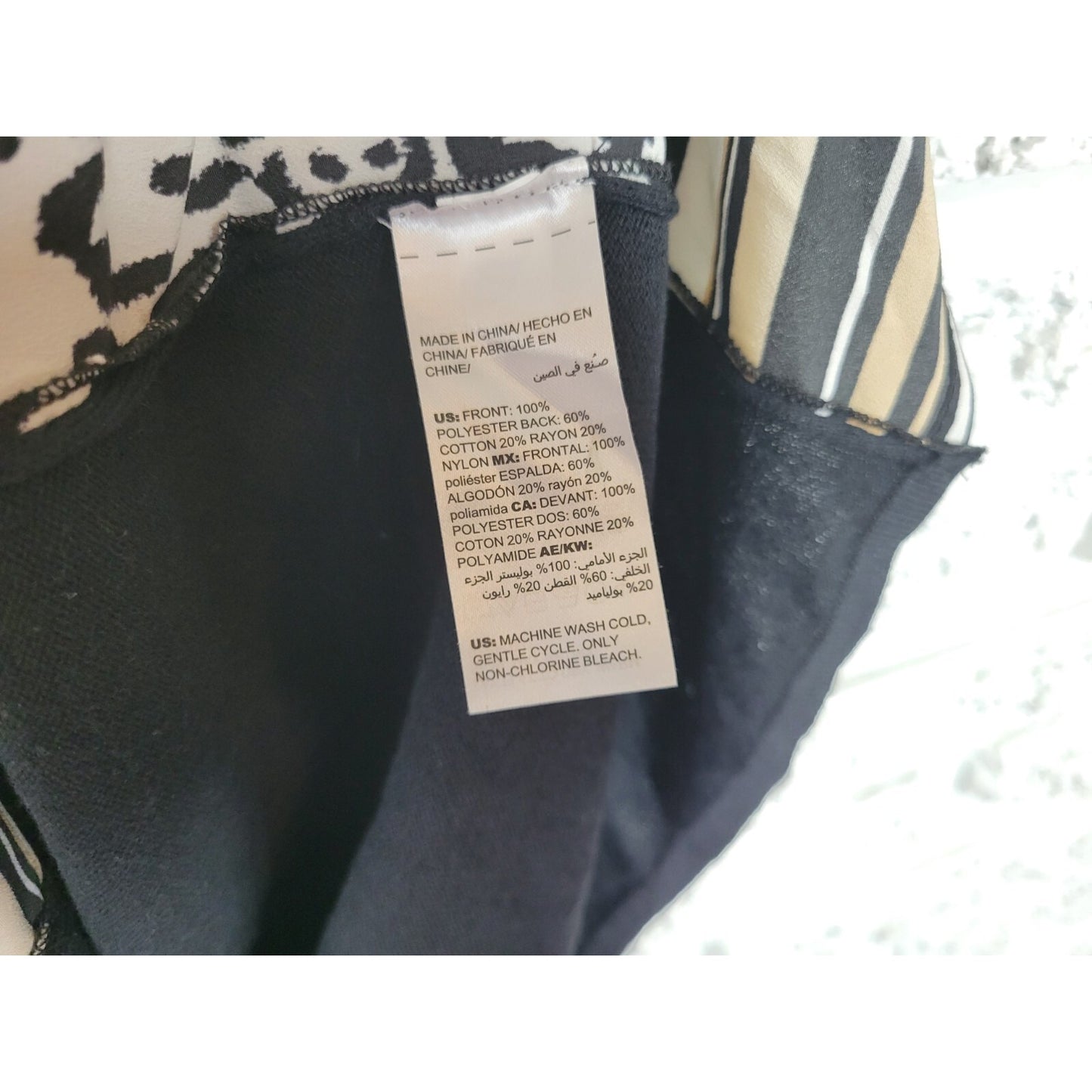 Chicos Women Top 3 Standard Extra Large Tank Black Animal Print Career Casual