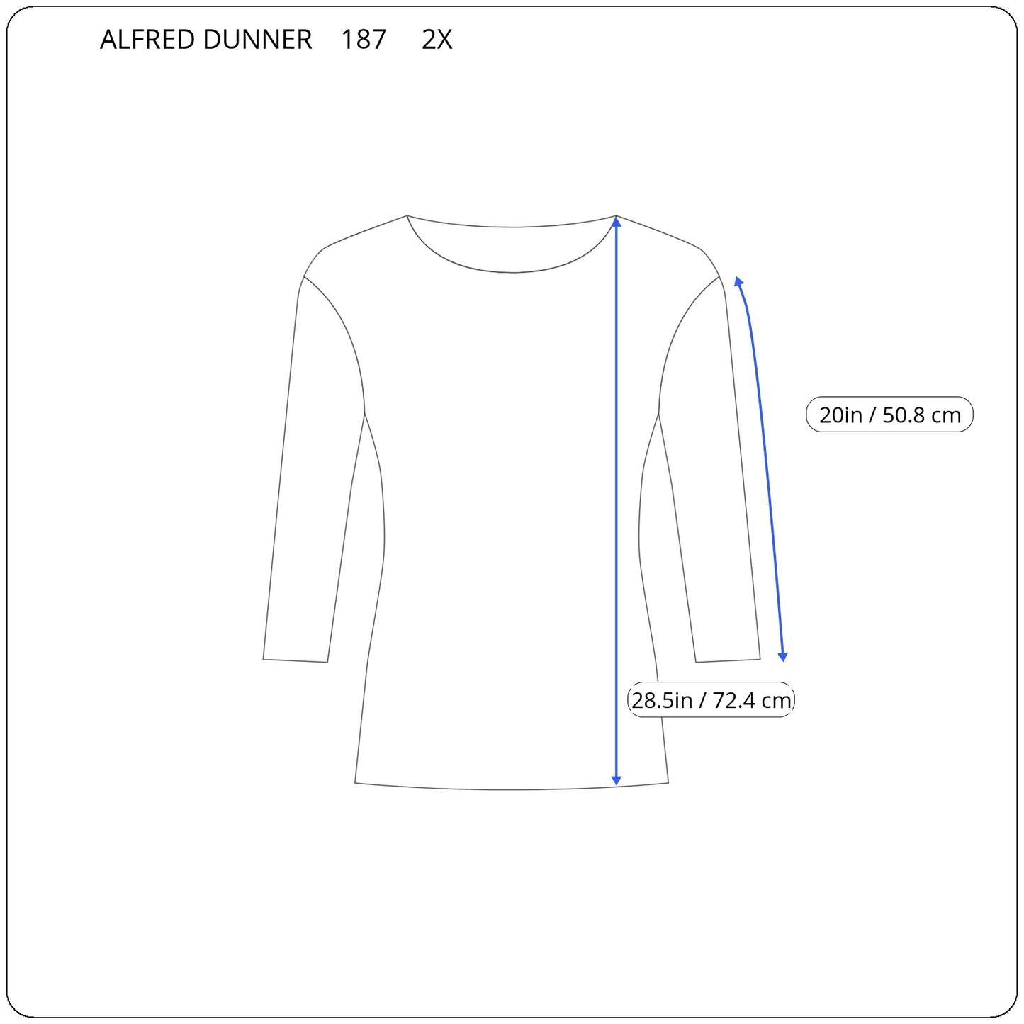 Alfred Dunner 2X Cardigan Sweater Blue Brown Eyelet Open Front 3/4 Sleeve SWE45E