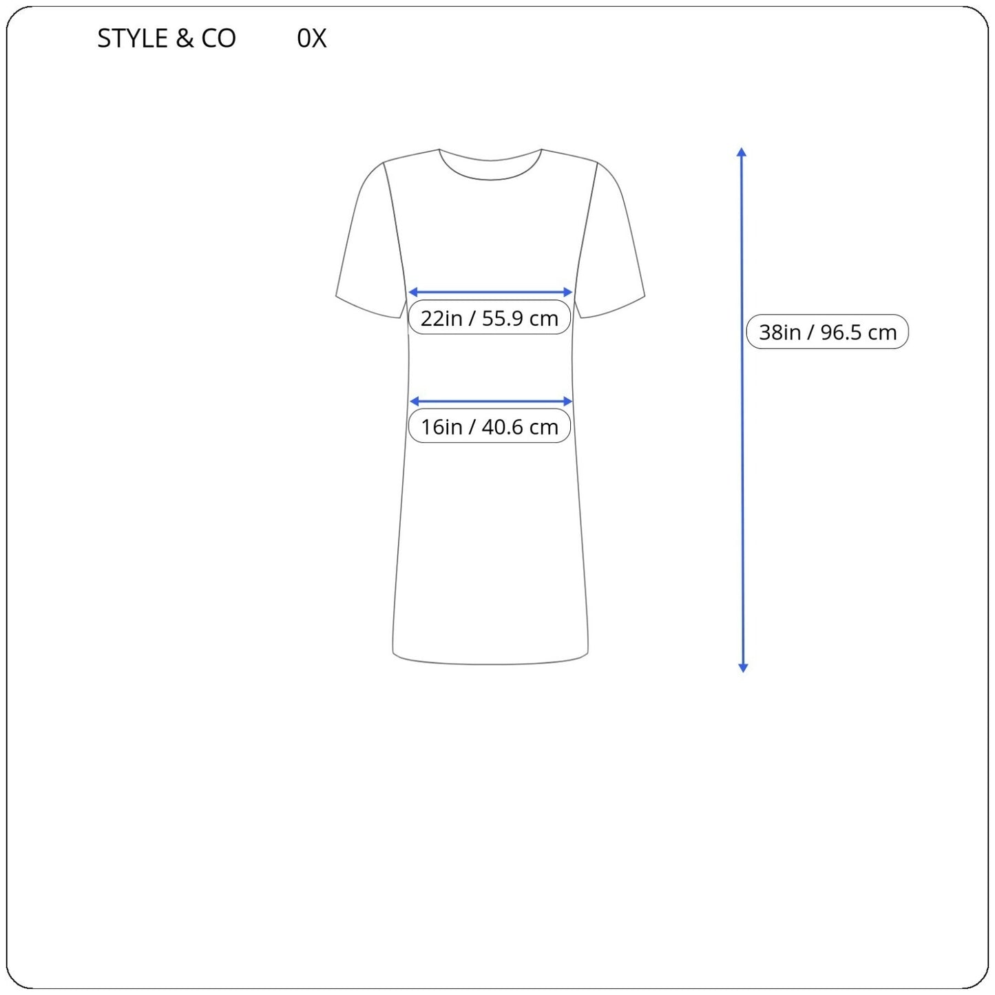 Style & Co Womens Dress 0X Plus Cap Sleeve Knee Length Blue Stripe Rhinestone