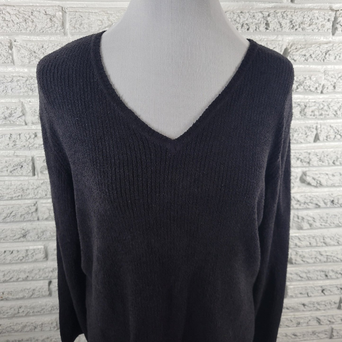 Talbots Womens Sweater Extra Large XL Long Sleeve Black Soft Casual Travel Comfy