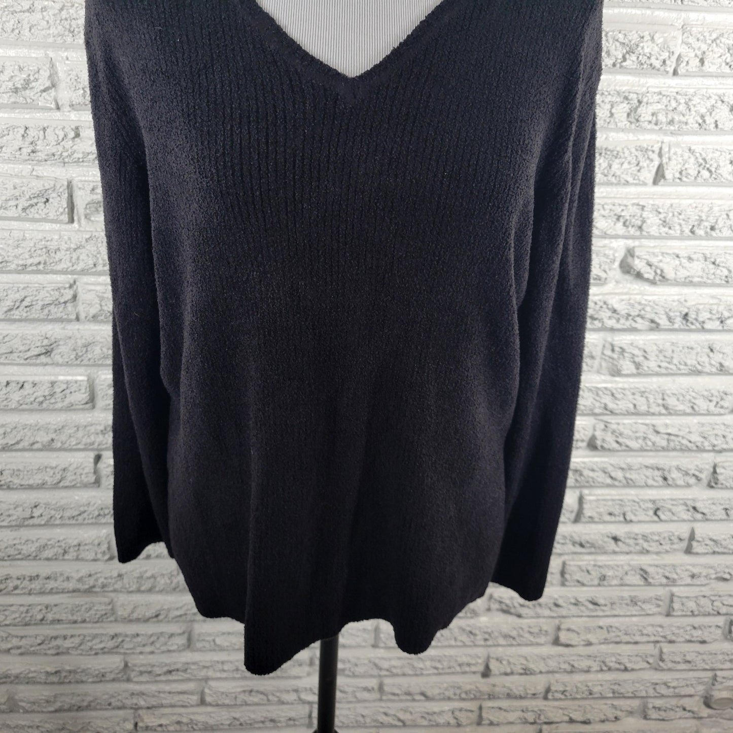 Talbots Womens Sweater Extra Large XL Long Sleeve Black Soft Casual Travel Comfy