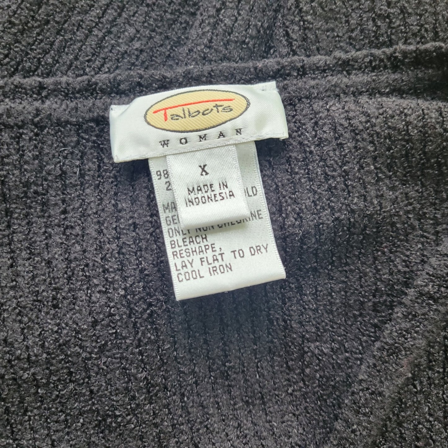 Talbots Womens Sweater Extra Large XL Long Sleeve Black Soft Casual Travel Comfy