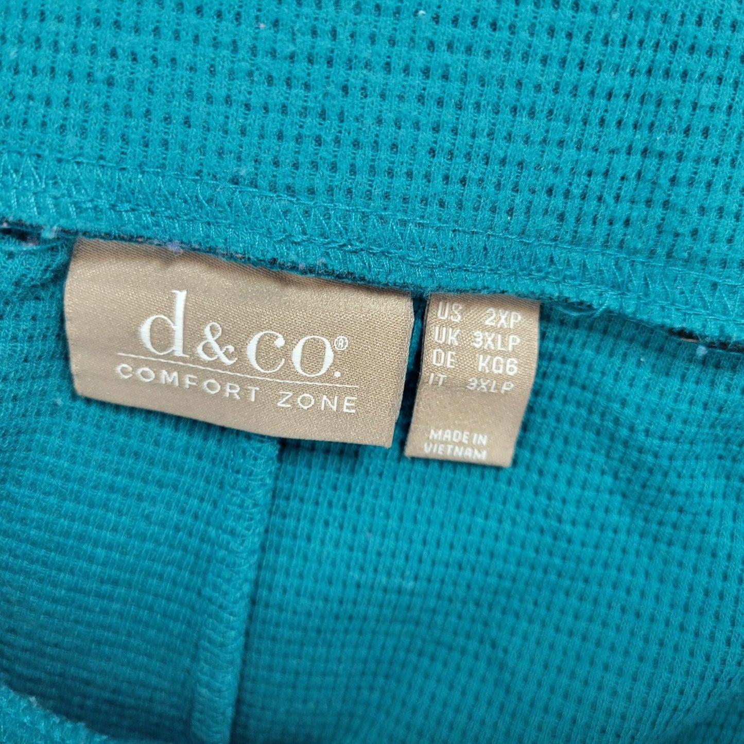 Denim Co Womens Pants 2XP Petite Plus Pull On Green Poly Blend Pockets Jogger