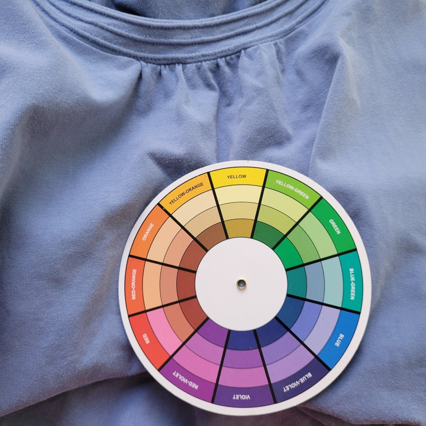 Croft Barrow Womens Top 2X Plus Short Sleeve Pleated Blue Cotton Blend Comfy