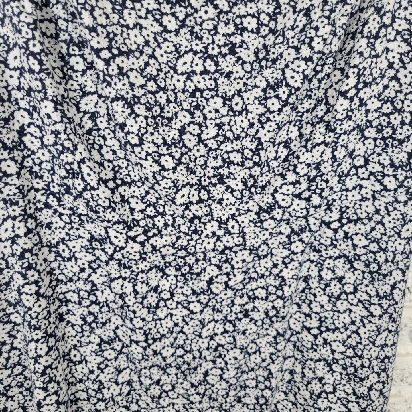 Old Navy Womens Dress XXL Plus Mini Slip Blue Floral Linen Rayon Spaghetti Strap