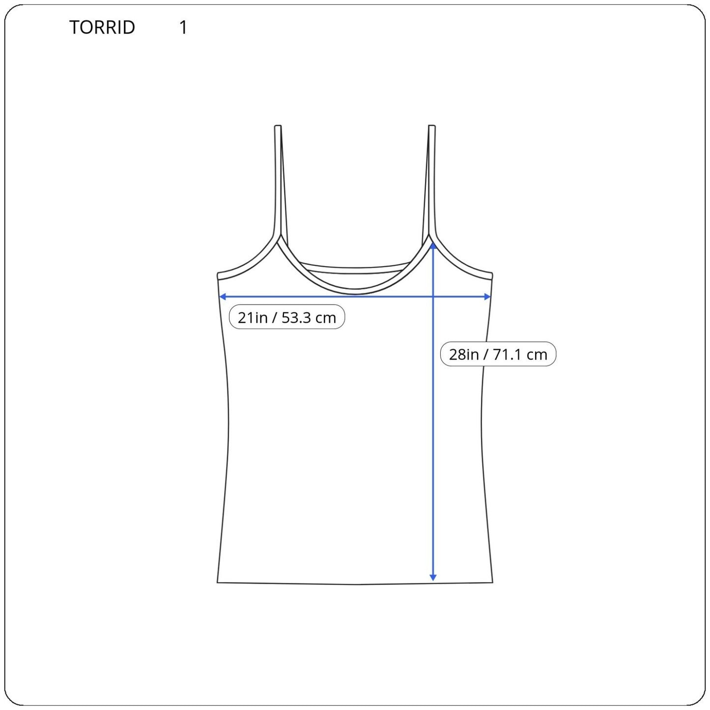 Torrid Womens Top 1 1X Plus Camisole Flutter Cold Shoulder Sleeve Spaghetti