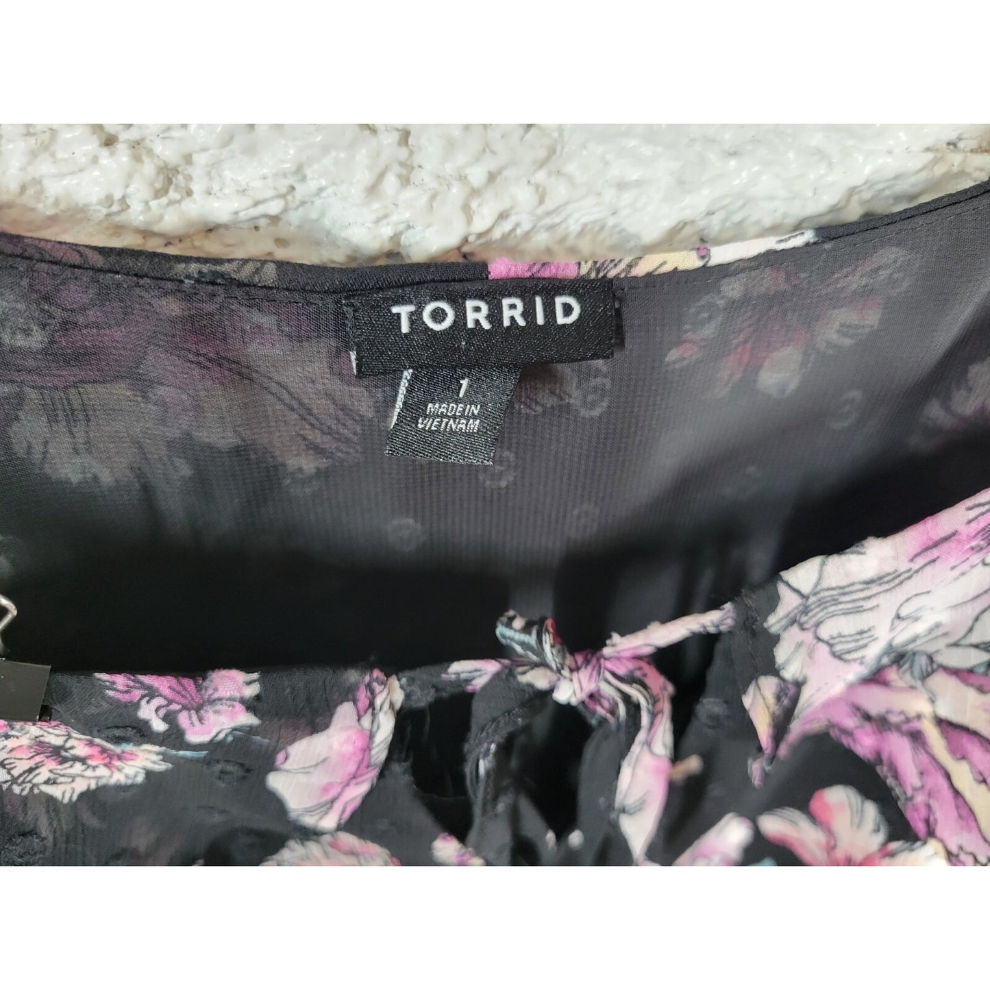 Torrid Womens Top 1 1X Plus Camisole Flutter Cold Shoulder Sleeve Spaghetti