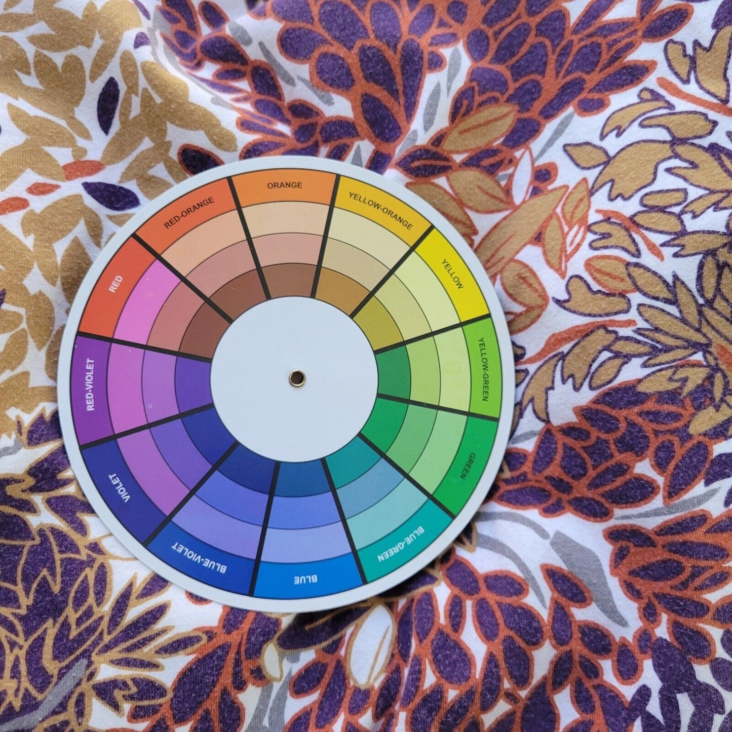 CJ Banks Womens Top 1X Plus 3/4 Sleeve Purple Brown Floral Cotton Blend Casual