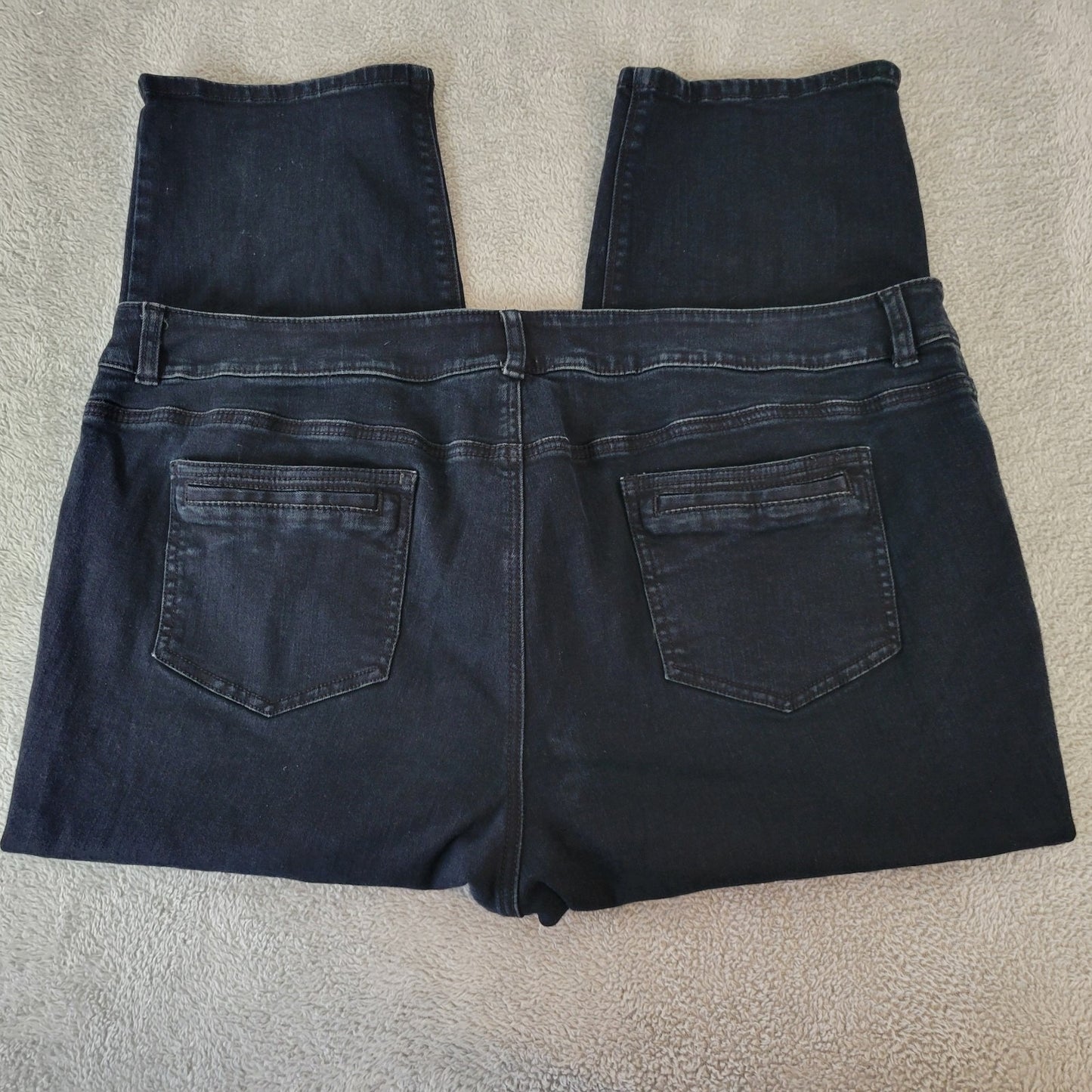 Chicos So Slimming Womens Jeans 4 Standard 20 Plus Capri Black Zip Fly