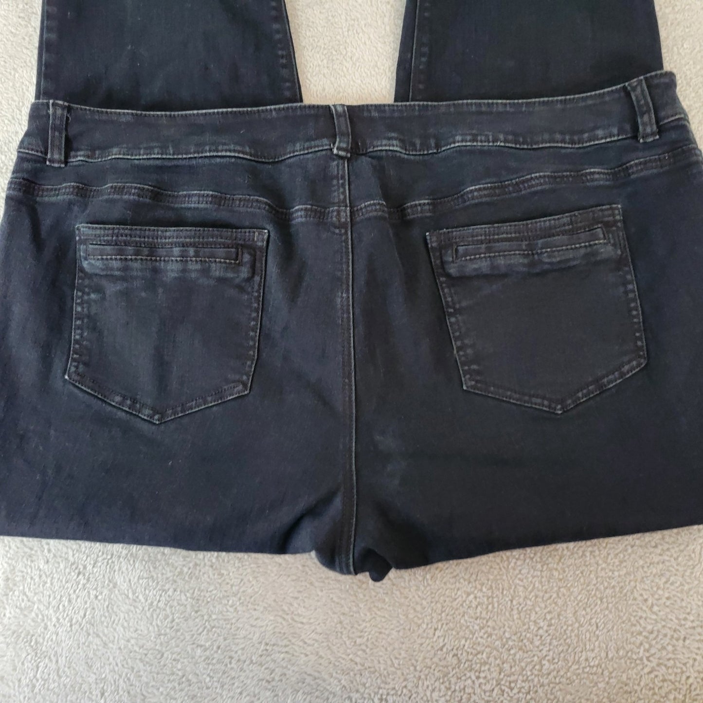 Chicos So Slimming Womens Jeans 4 Standard 20 Plus Capri Black Zip Fly