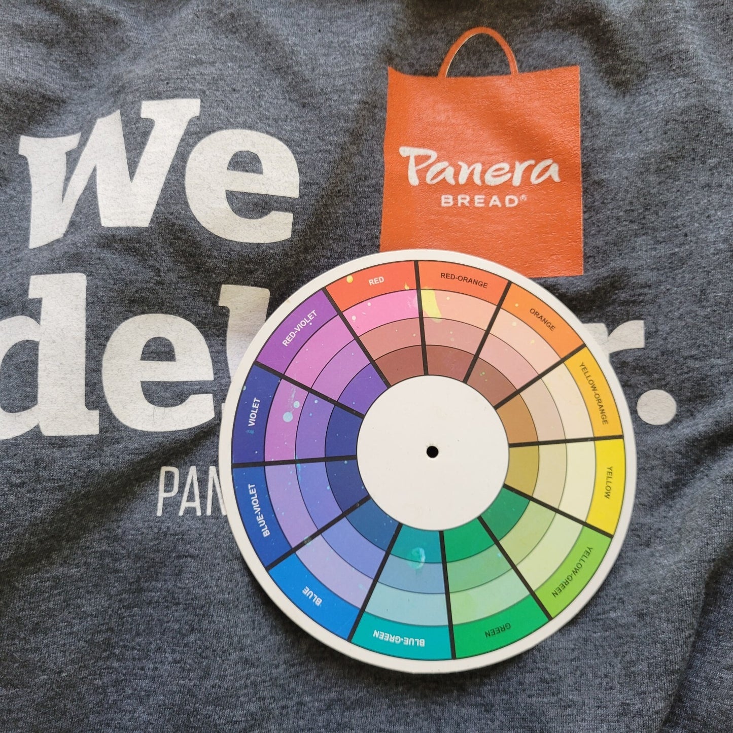 Panera Bread Unisex Shirt Extra Large Tee Uniform Short Sleeve Gray Poly Blend