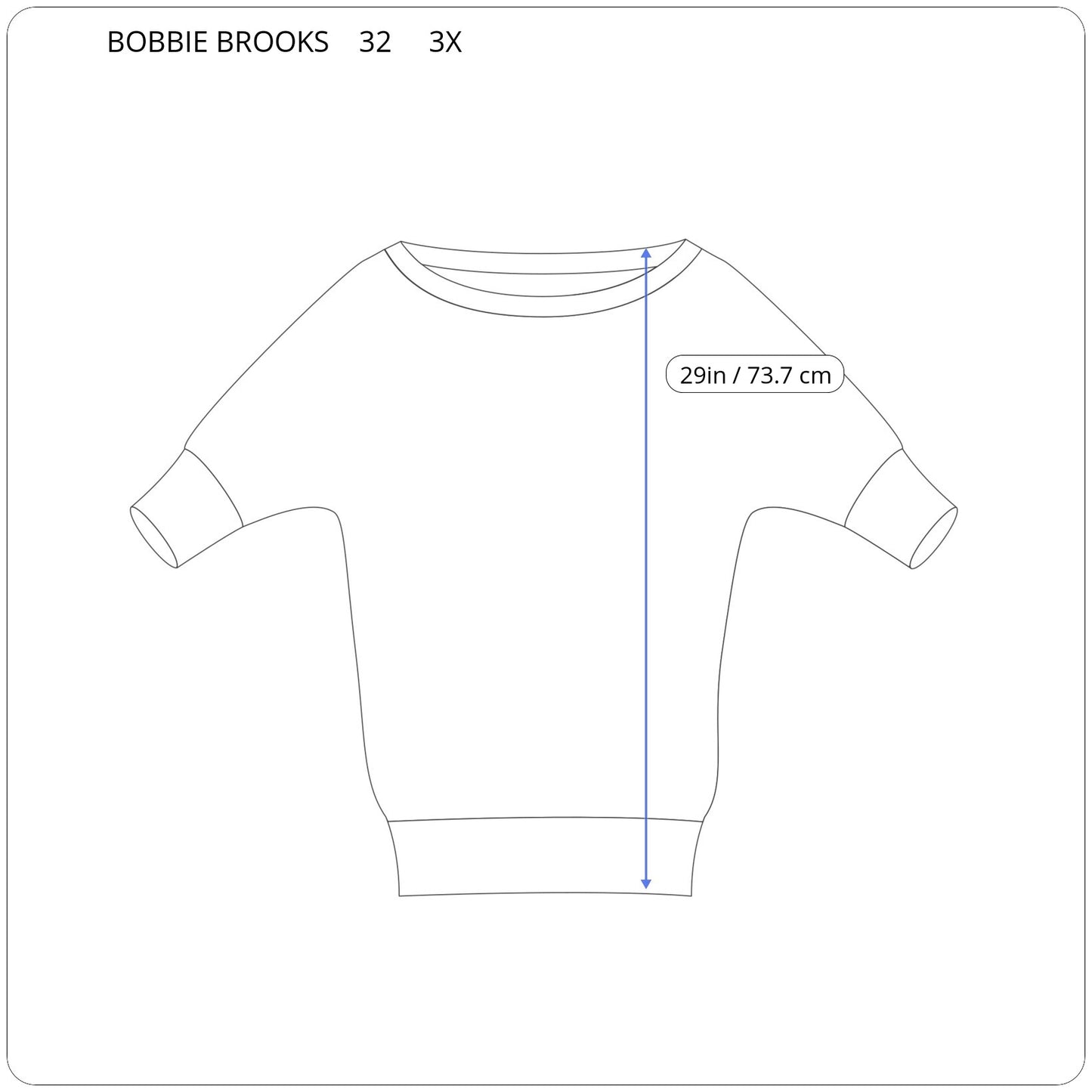 Bobbie Brooks 3X Women's Top Green Marled Knit Dolman Sleeve Pullover GRE54E