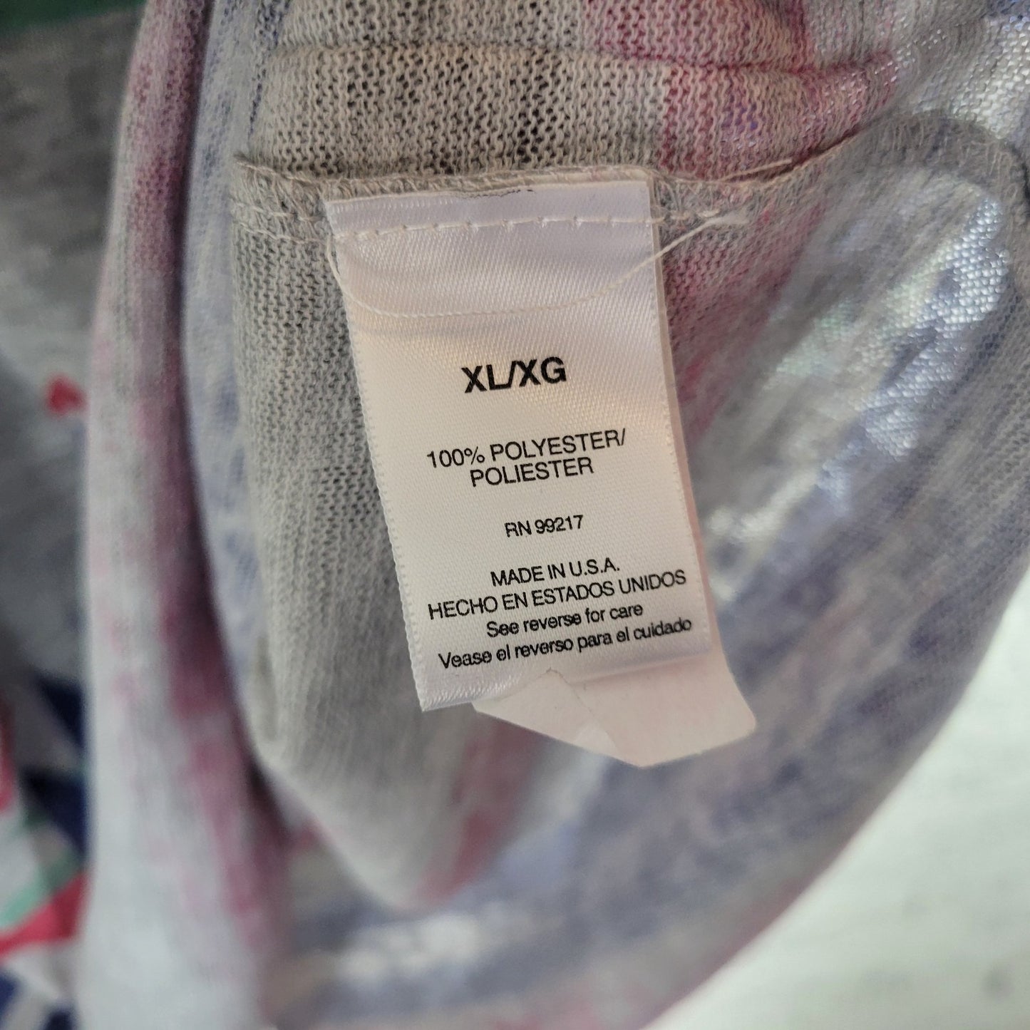 Signature Studio Womens Top XL Tank Racerback Gray Tribal Geometric Lightweight