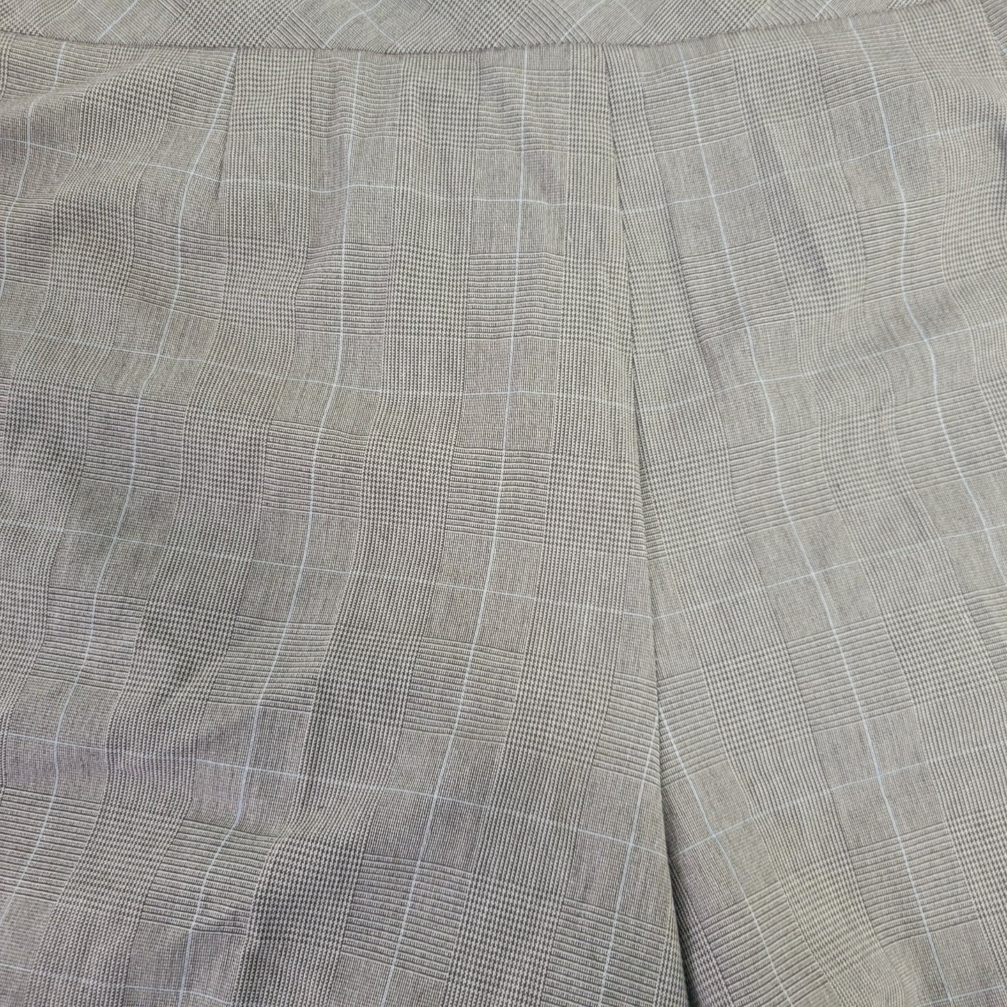 Style Co Womens Pants 18 Plus Straight Leg Brown Plaid Zip Fly Office Casual