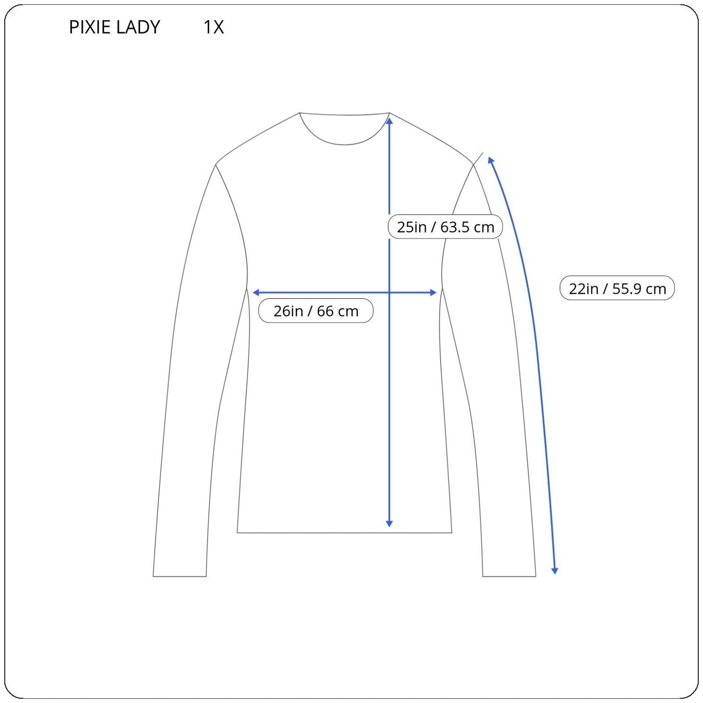 Pixie Lady Womens Top 1X Plus Long Sleeve Blue Green Floral Poly Blend Comfy