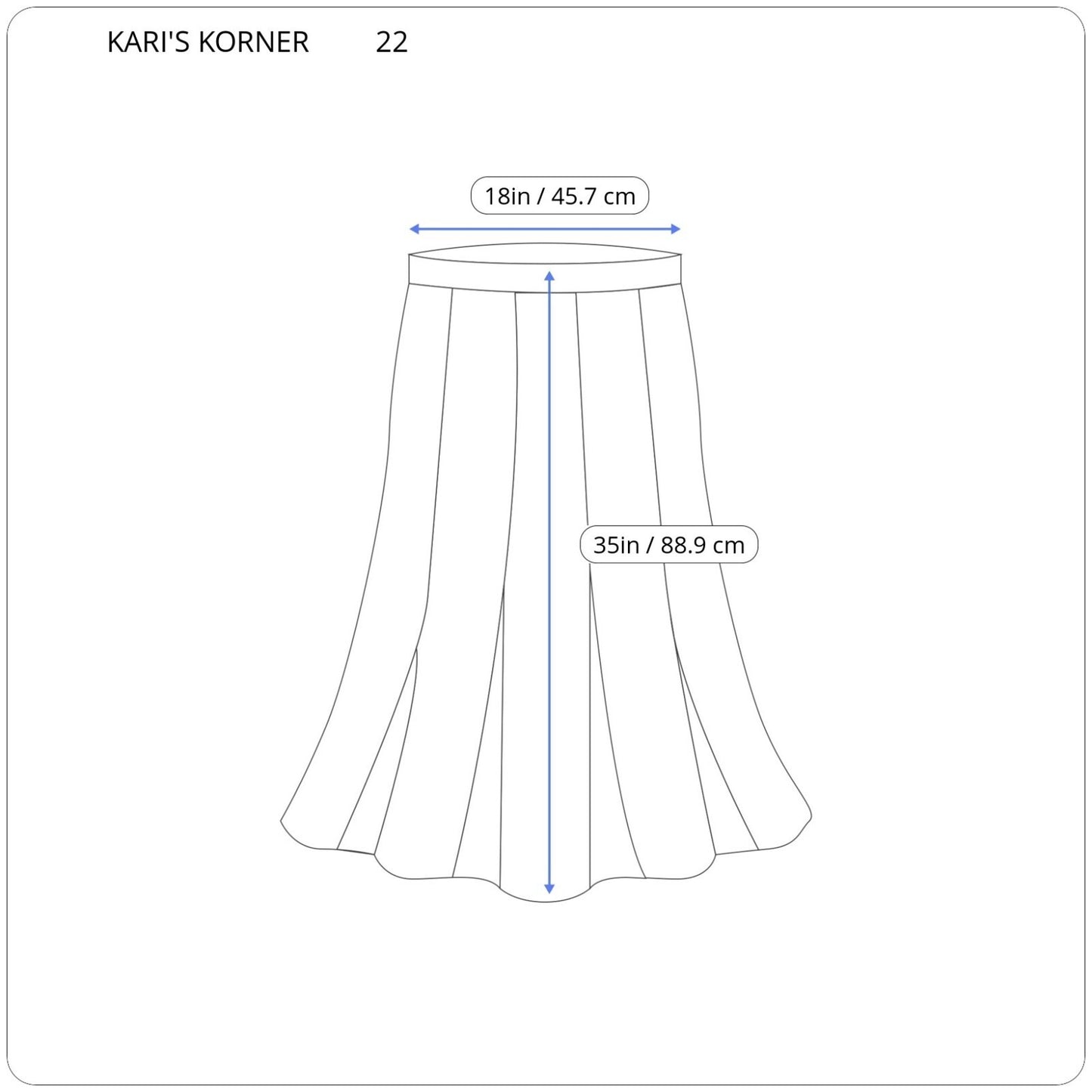 Karis Korner Black Geometric Flare Midi Skirt Plus Size 22 Office Business