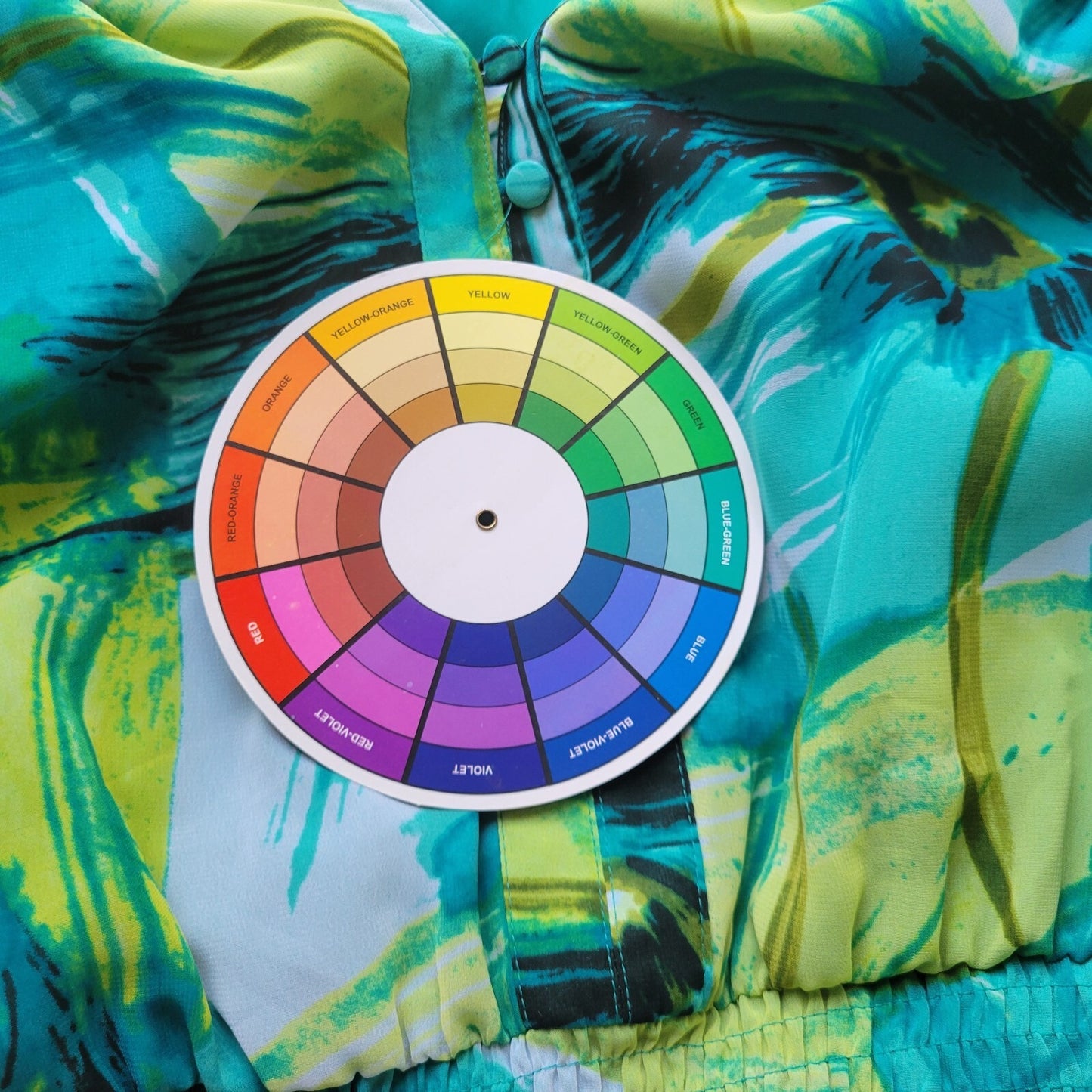 Worthington Womens Top Extra Large Peplum Green Watercolor Button Lightweight