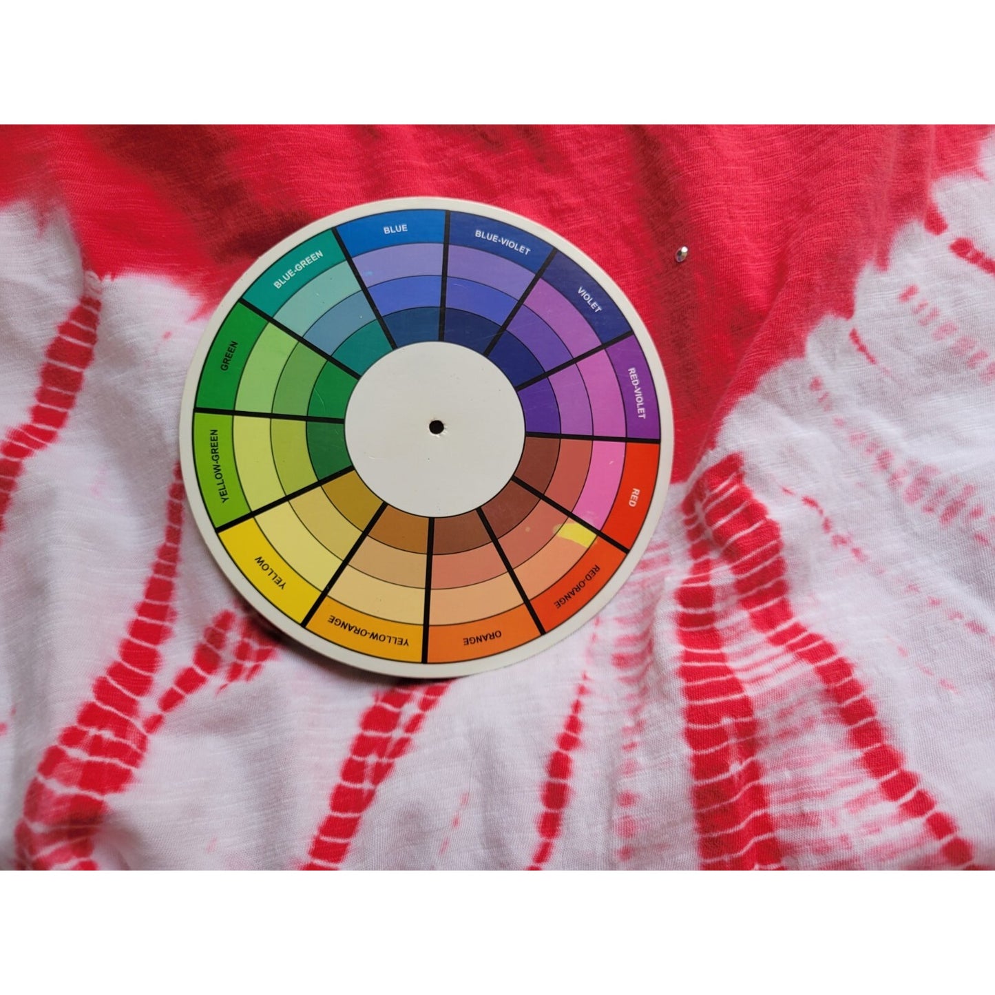 New Directions Womens Top Extra Large Tee Asymmetric Studded Comfy Pink Tie Dye