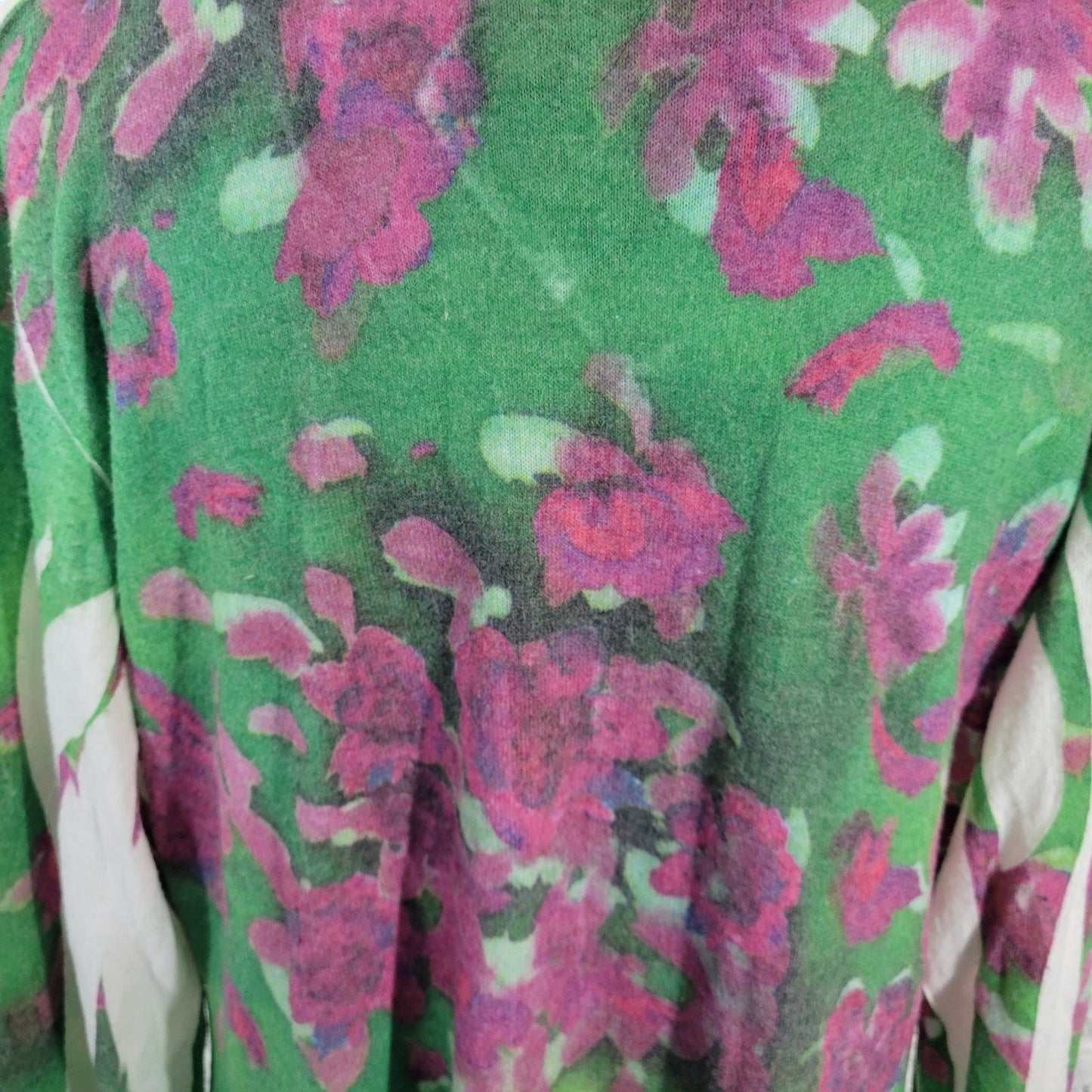 Mushka by Sienna Rose Womens Top XL Hoodie Cardigan Purple Floral Laser Cut Soft