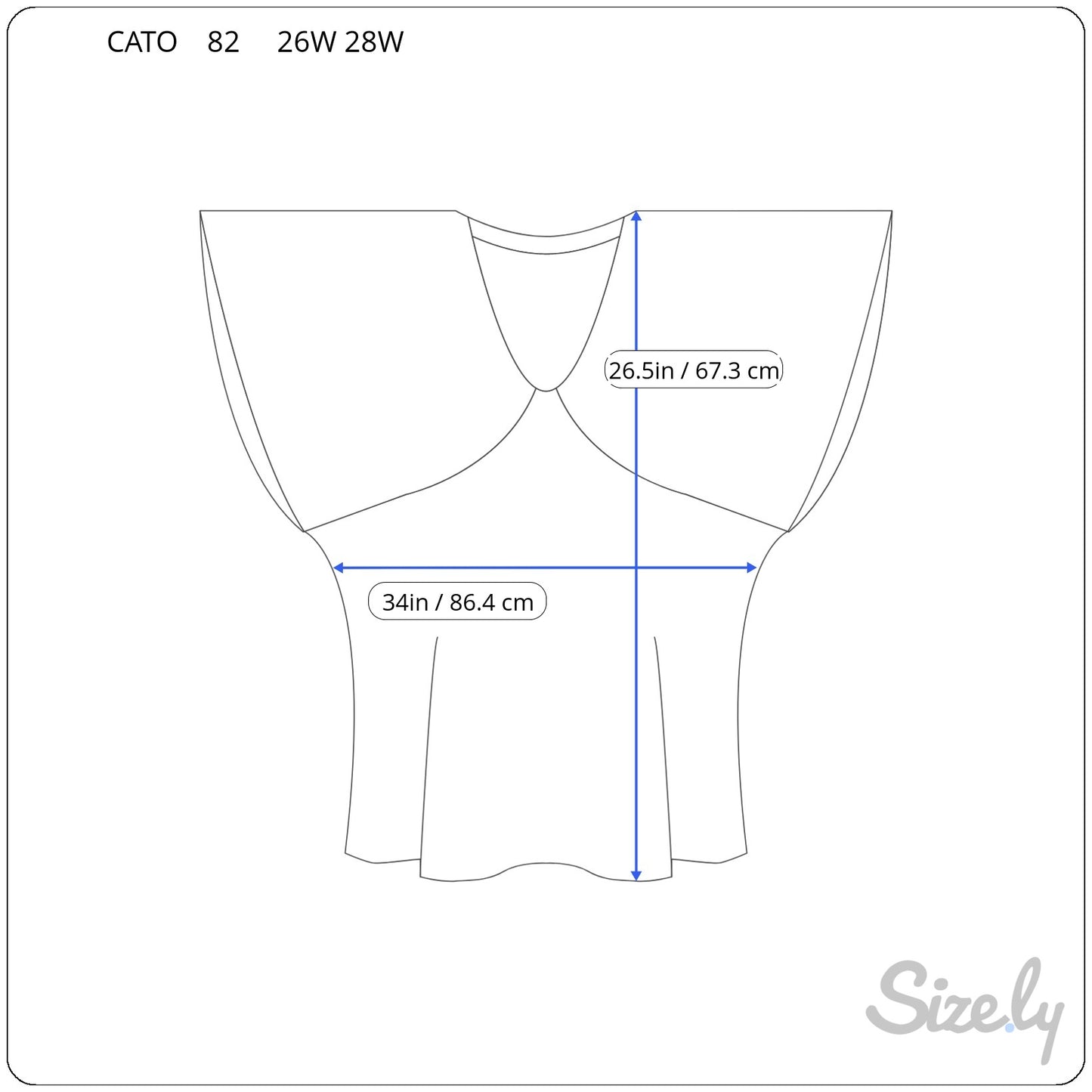 Cato Plus Size 26W 28W Blouse Gray Geometric V-Neck Batwing Sleeve Top GEO296E