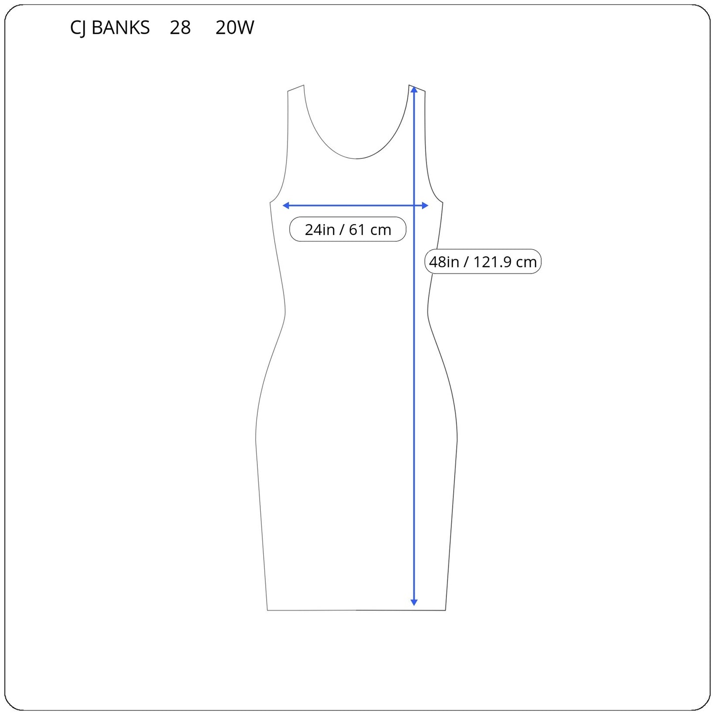 CJ Banks Women 20W Dress Gingham Blue White Seersucker Sleeveless PLA58E