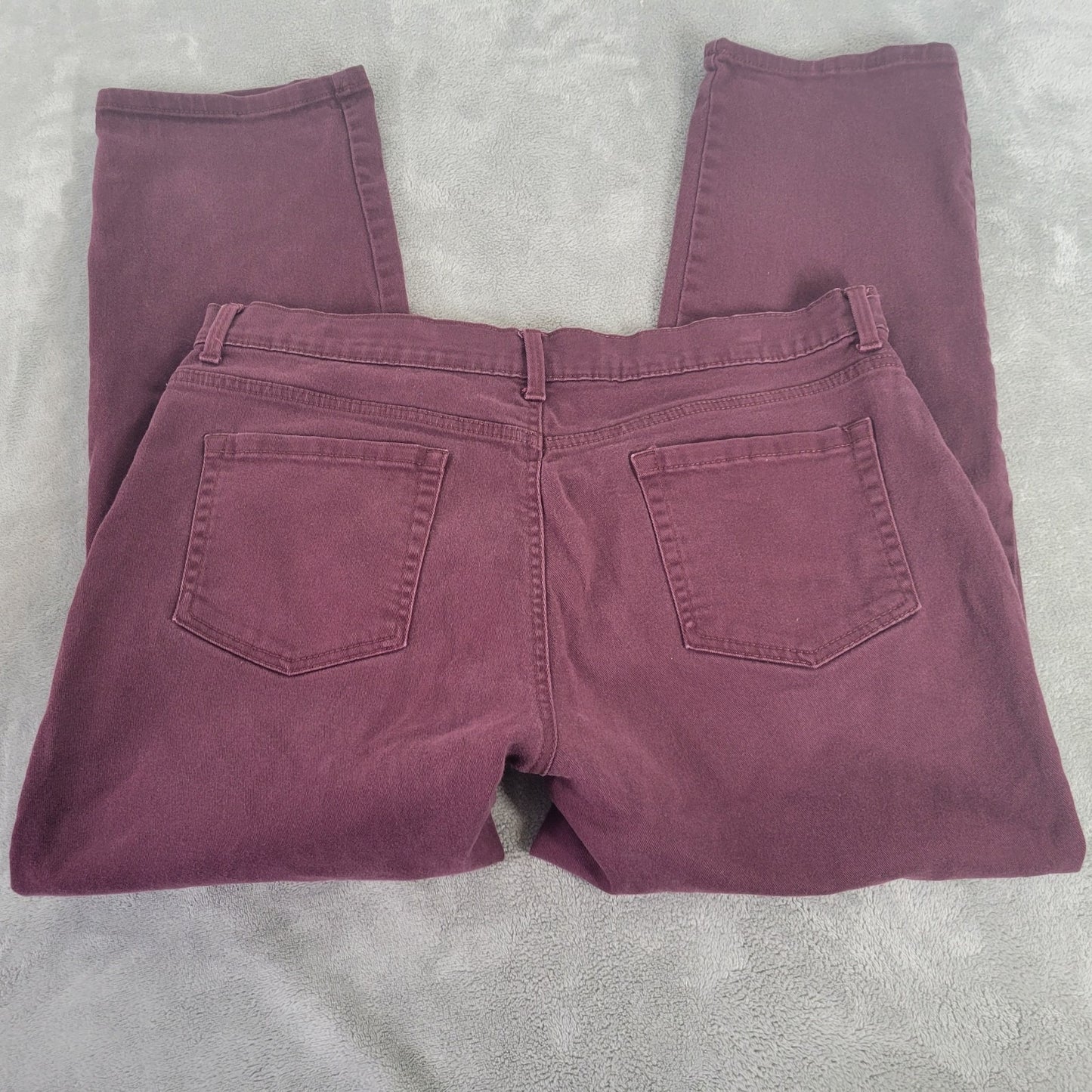 Gloria Vanderbilt Amanda Womens Jeans 18 Short Petite Purple Denim Comfy Zip Fly