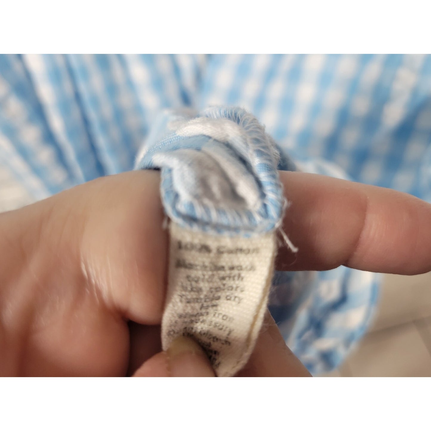 Marisol Womens Robe 1X Plus House Dress Embroidered Sleeve Blue Plaid Pockets