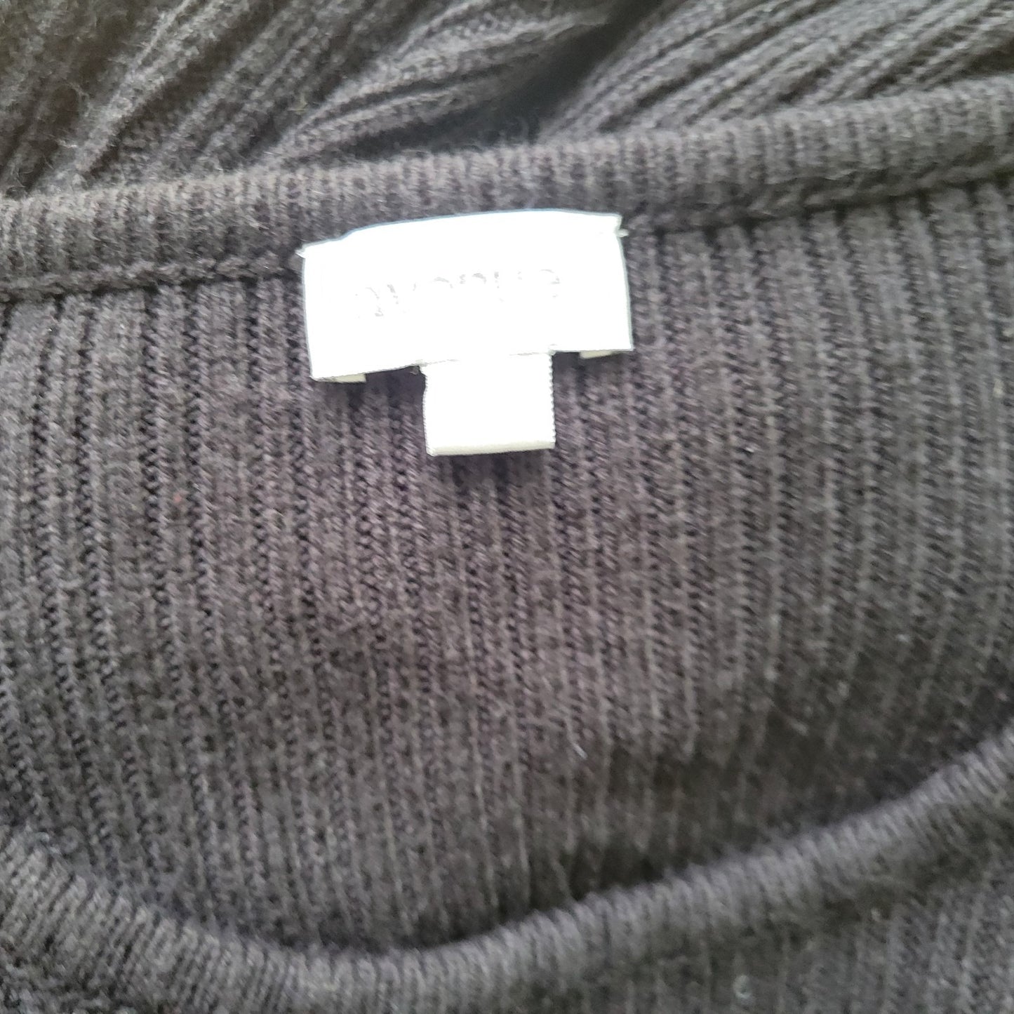 Avenue Womens Sweater 18 20 Plus Long Sleeve Ruched Side Black Acrylic Casual