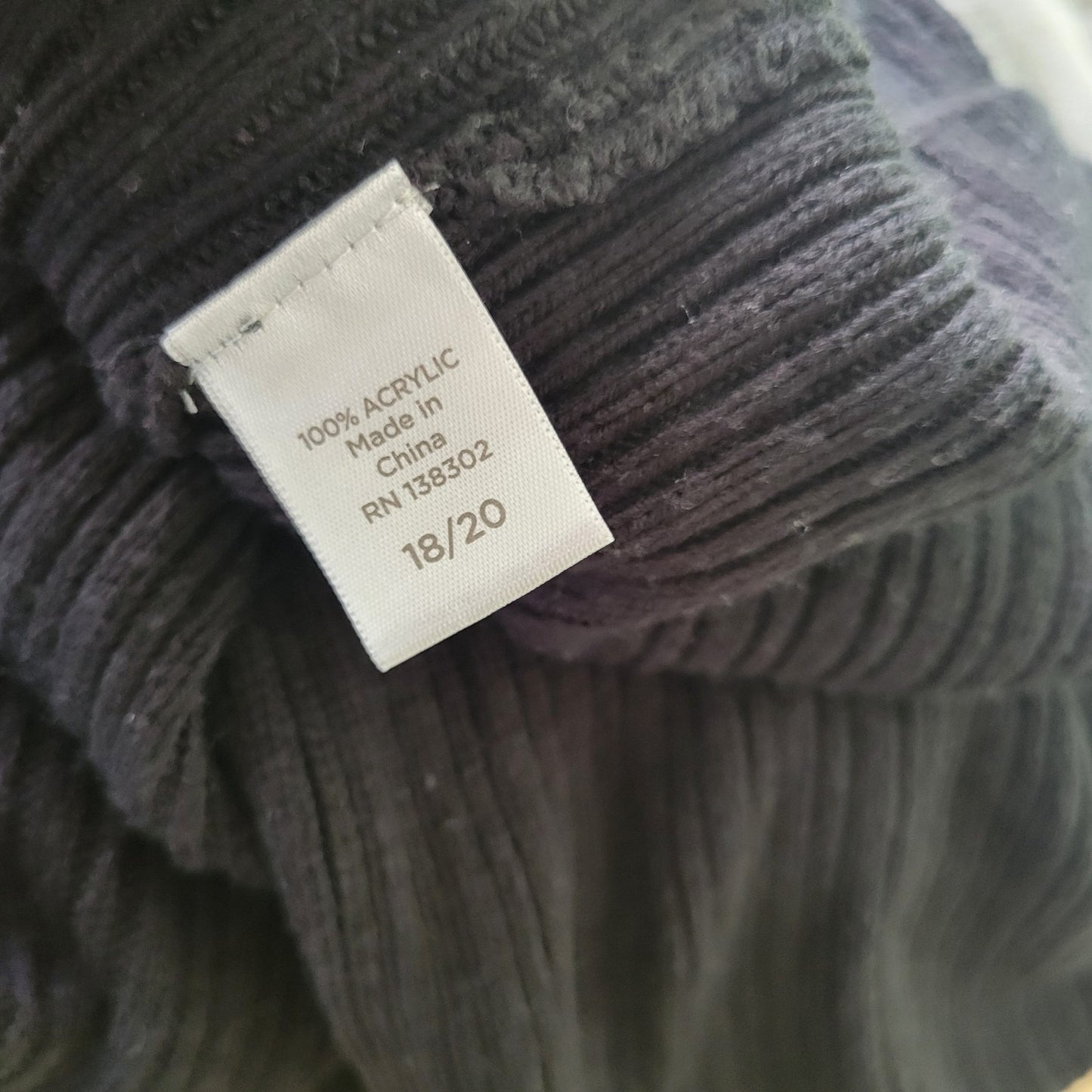 Avenue Womens Sweater 18 20 Plus Long Sleeve Ruched Side Black Acrylic Casual