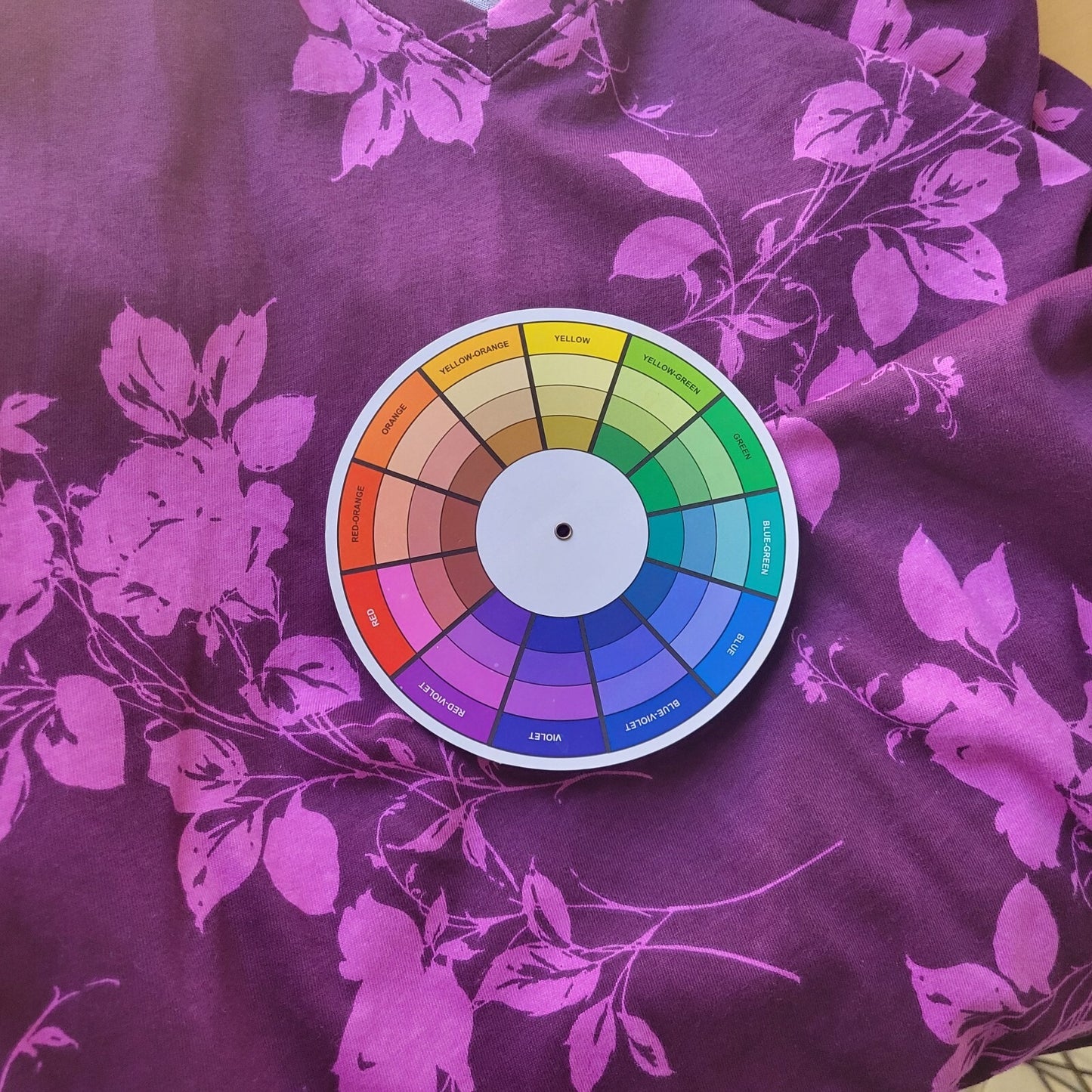 Roamans Womens Top Large 18 20 Plus Tee Long Sleeve Purple Floral Cotton Comfy