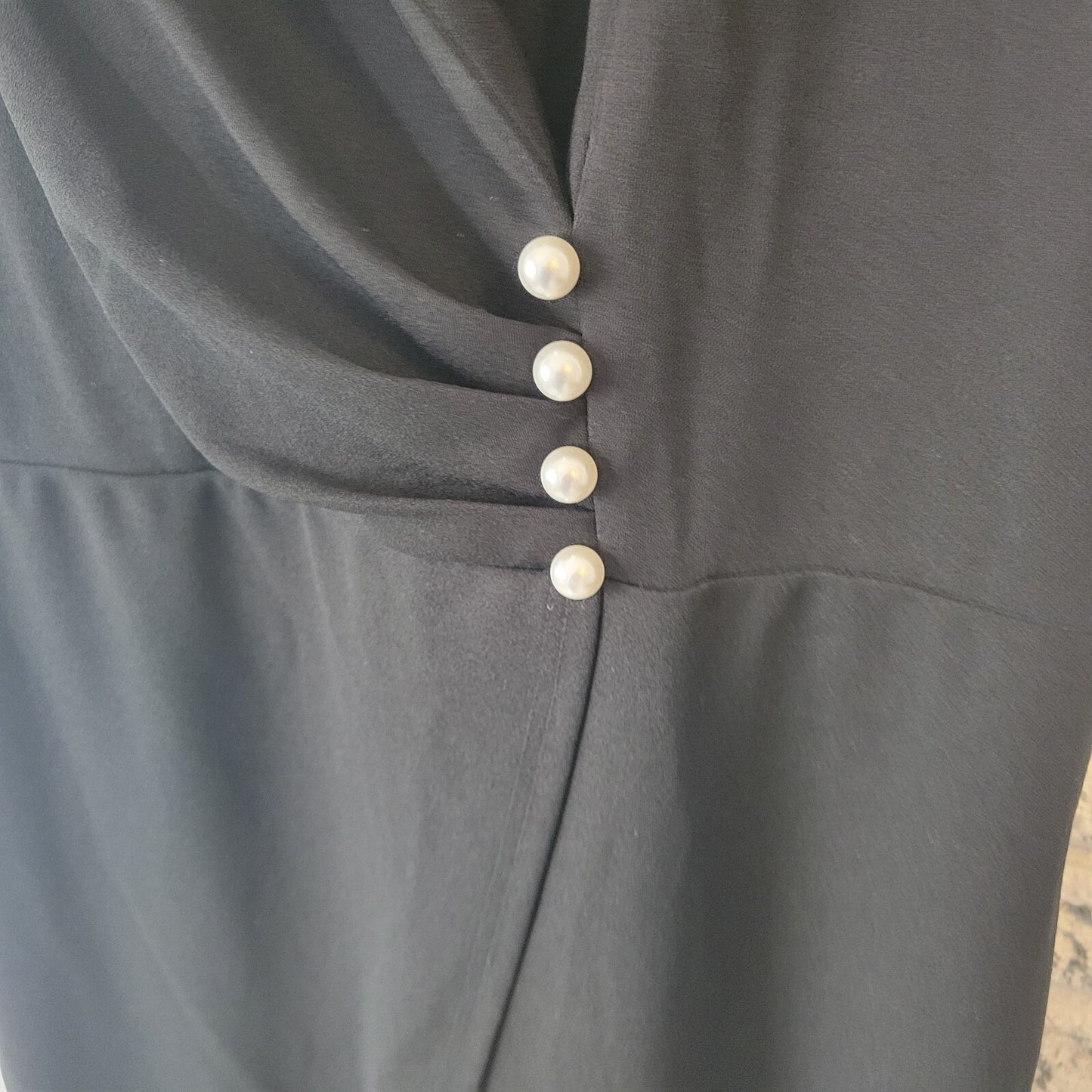 Shein Curve Womens Jumpsuit 1XL Plus Sleeveless Black Zip Office Poly Blend