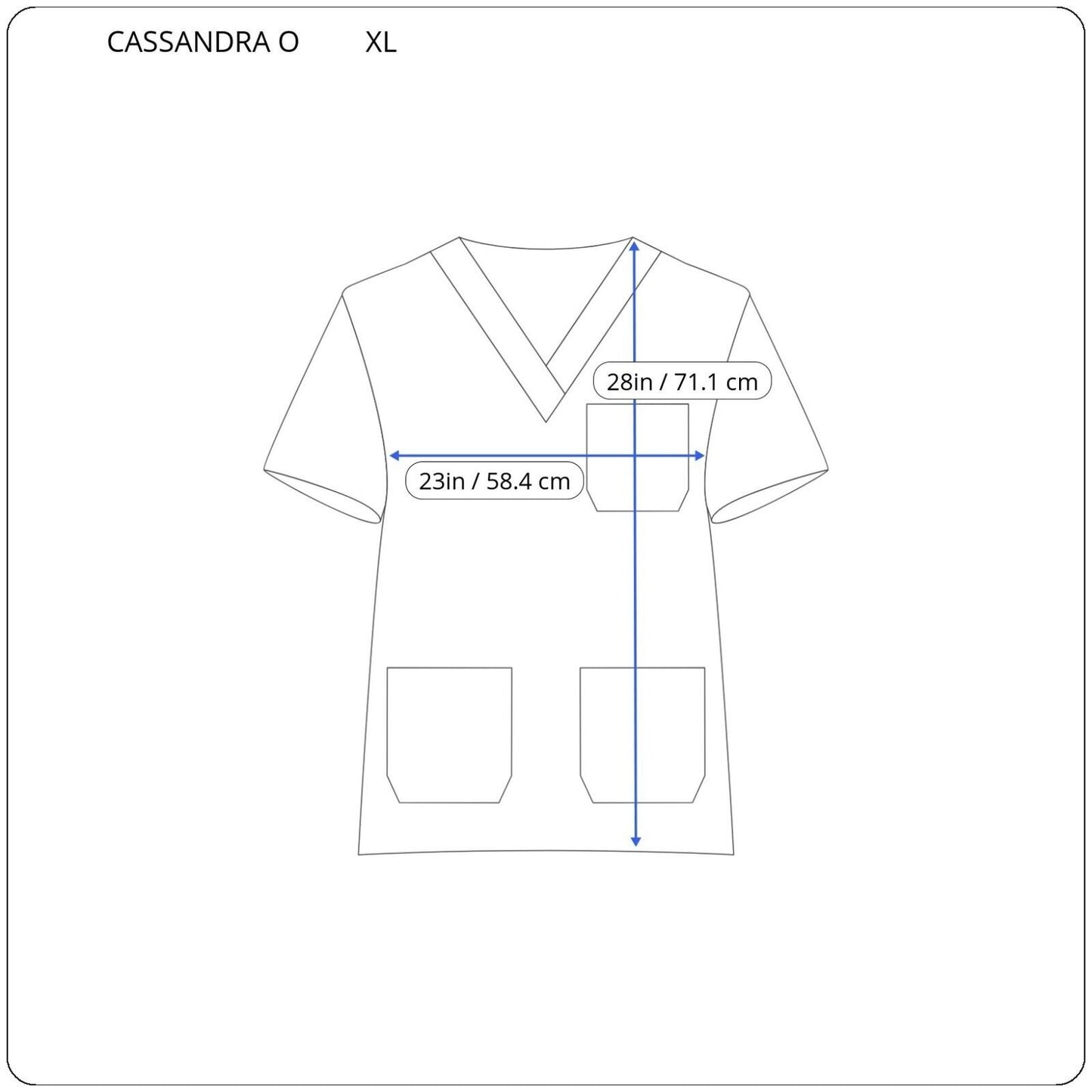 Halloween Cassandra O Unisex Scrub Top XL Gray Lightweight Ghost Frankenstein