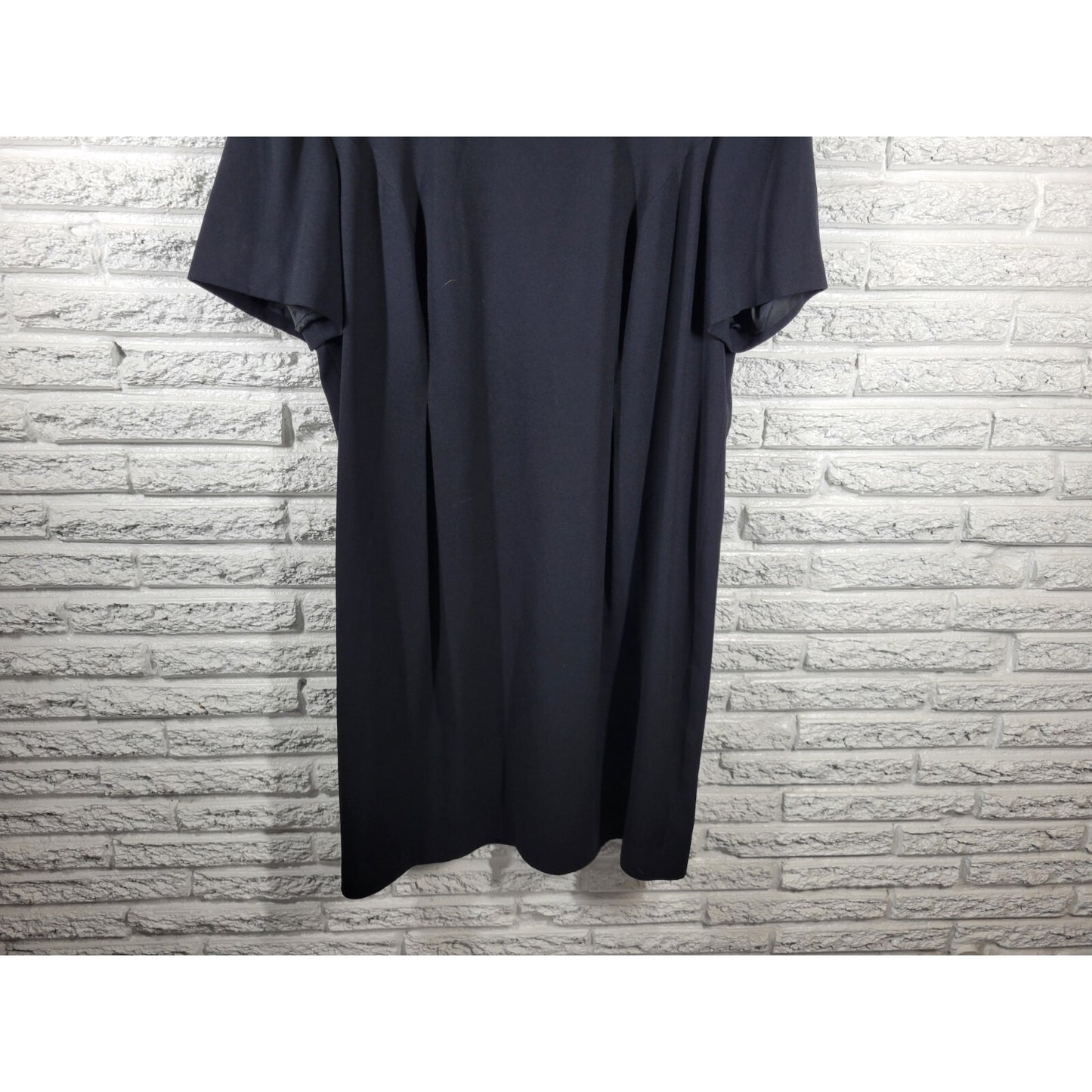 Maggy London Womens Dress 20 Plus Short Sleeve Basic Black Zip Lined Office