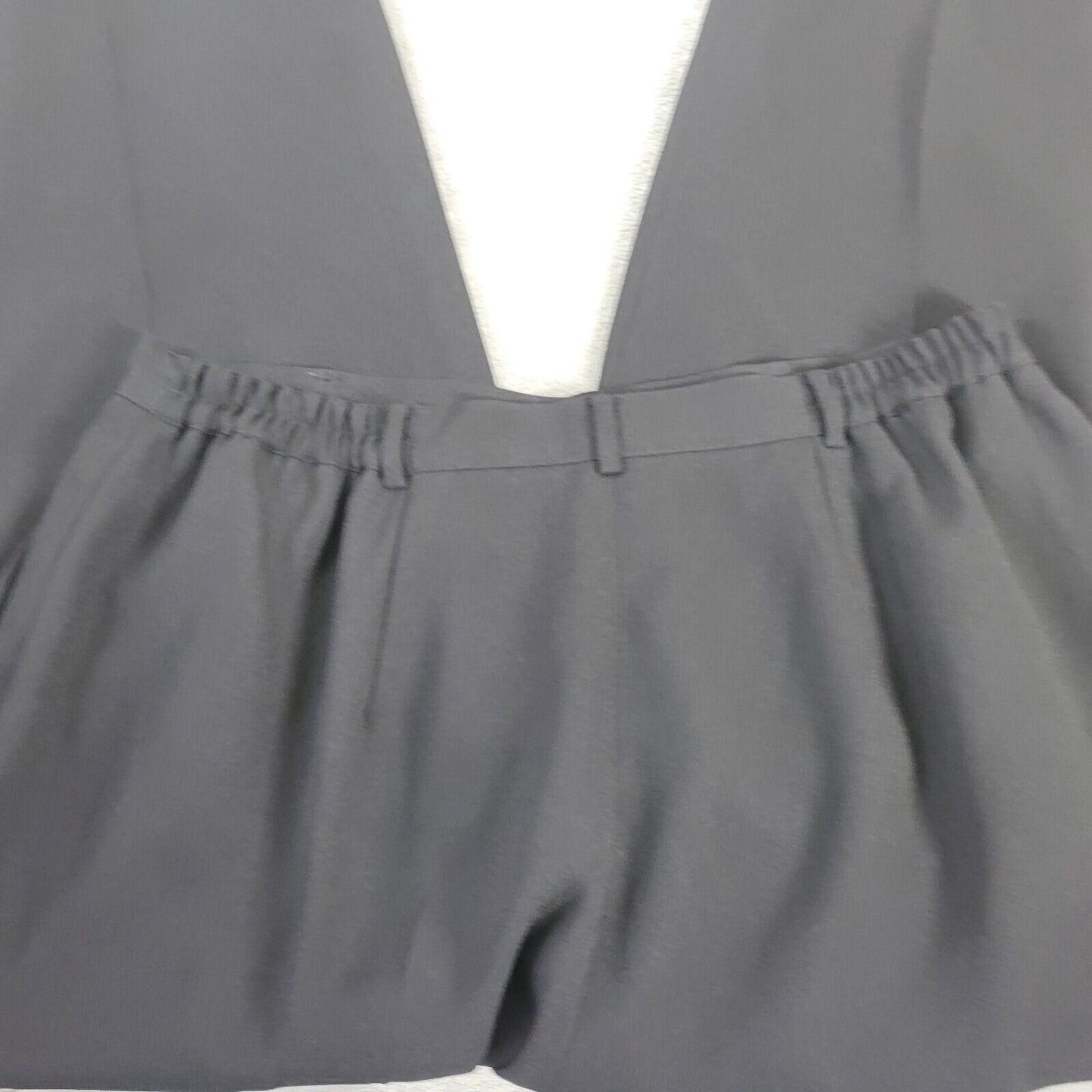 Dress Barn Womens Pants 20W Plus Capri Black Lined Pleated Office Casual Zip Fly