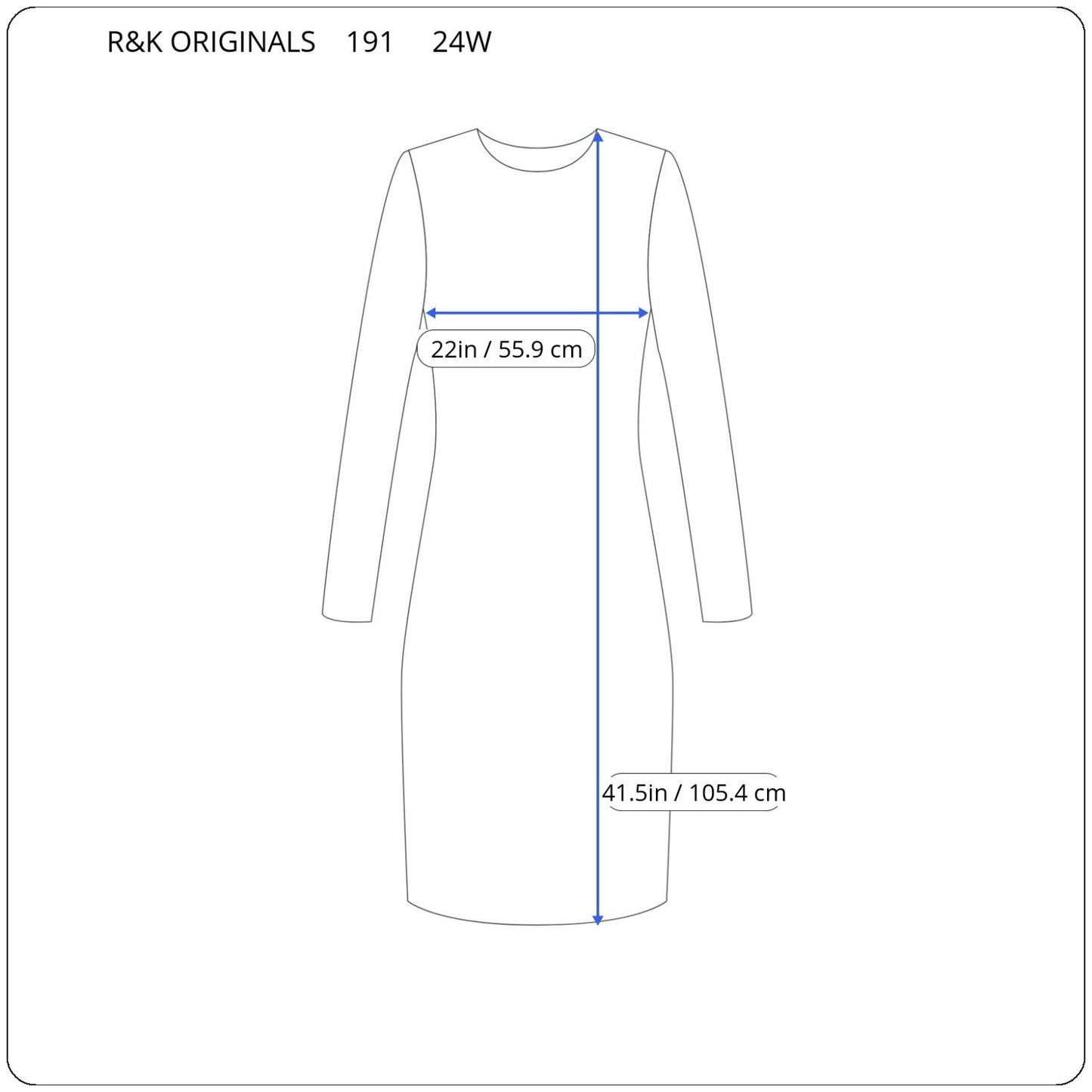 R&K Womens Dress 24W Plus 3/4 Sheer Chiffon Sleeve Blue Geometric Cold Shoulder