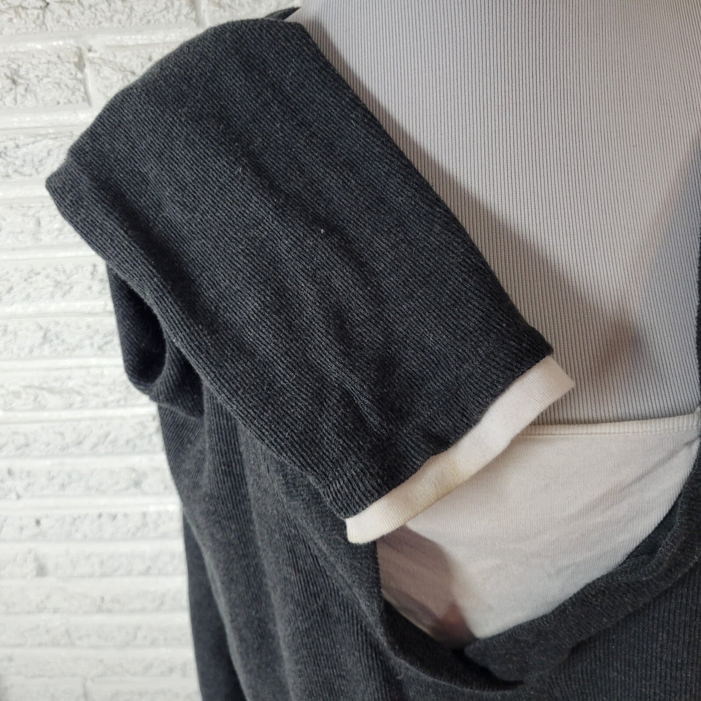 Croft Barrow Womens Sweater 2X Plus Long Sleeve Dark Gray Cotton Casual Comfy