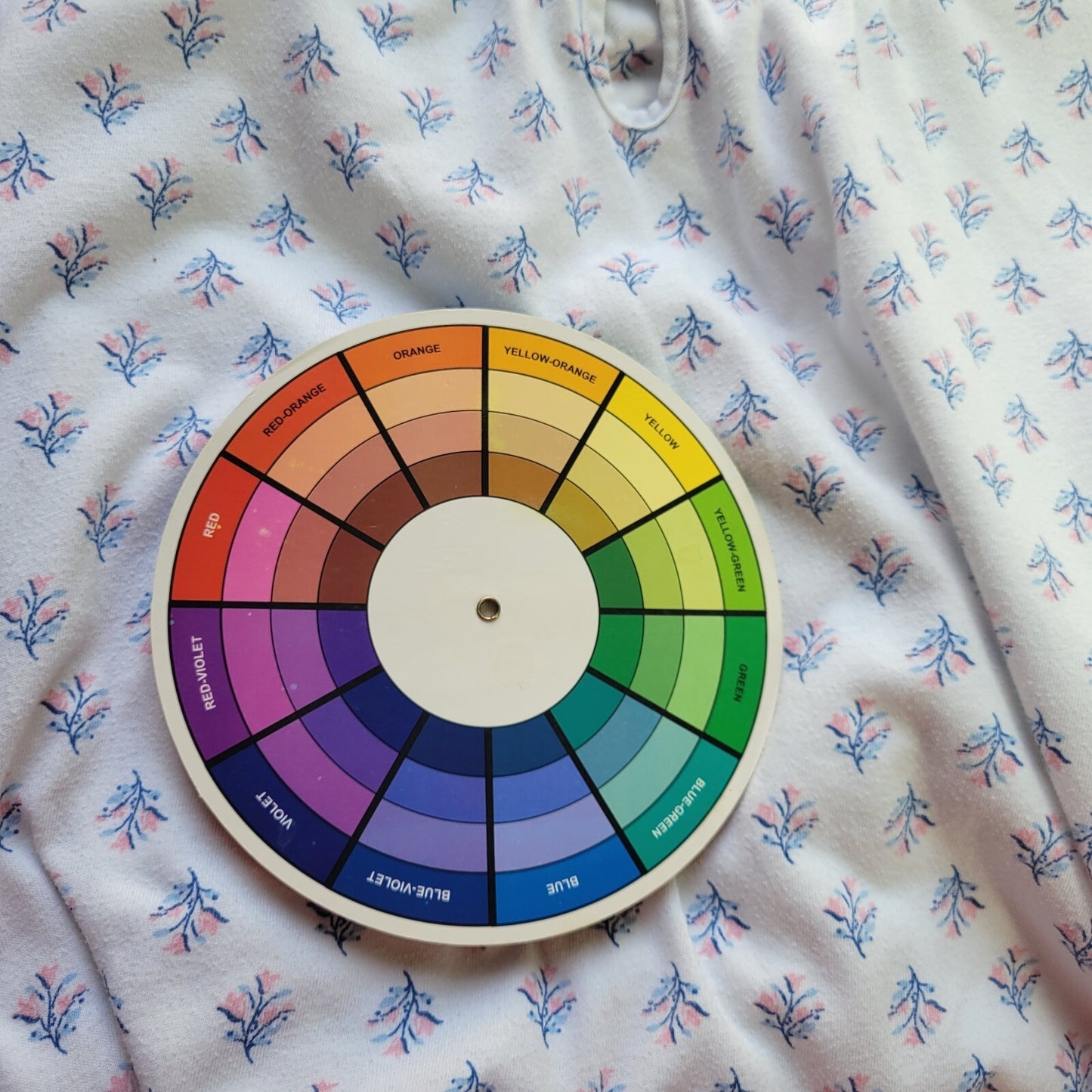 Aria Womens Pajama Top 3X Plus 3/4 Sleeve Blue Pink Floral Lightweight Lace Trim