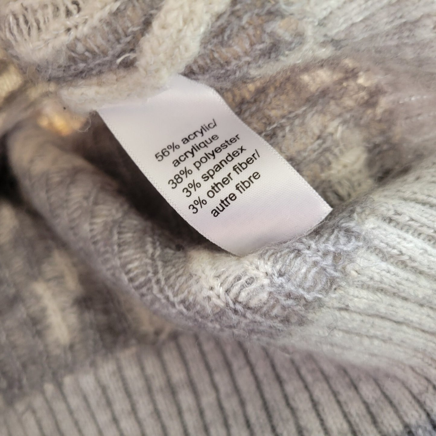 Maurices Womens Sweater 0 0X Plus Long Sleeve Gray Animal Print Soft Lightweight