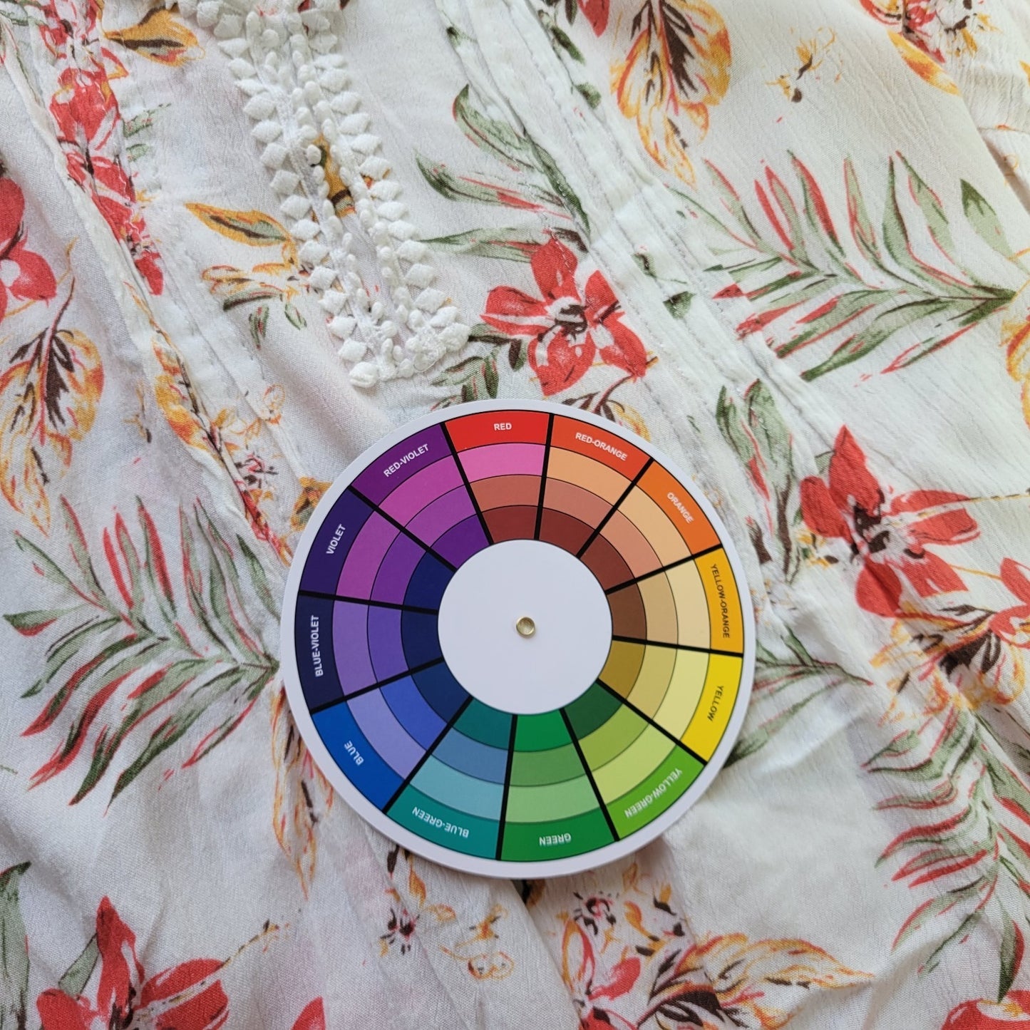 Skies Are Blue Womens Top 1X Plus Sleeveless Red White Floral Pintucked Ric Rac