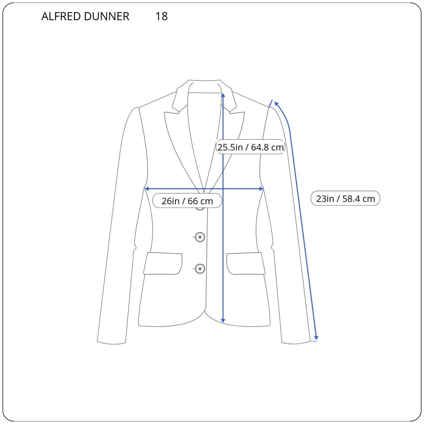 Alfred Dunner Women's Jacket 18W Plus Size Blue Button Up Embroidered Travel