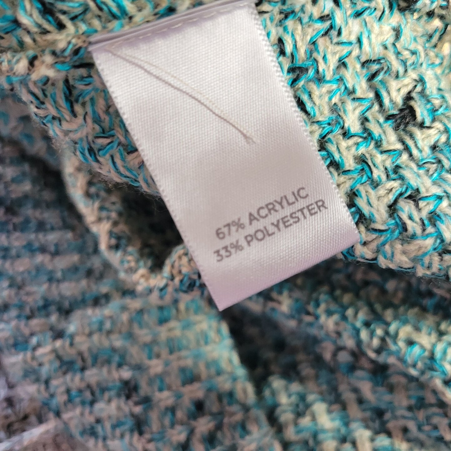 Avenue Womens Sweater 18 20 Plus Tunic Blue Gray Marled Cable Soft Lightweight