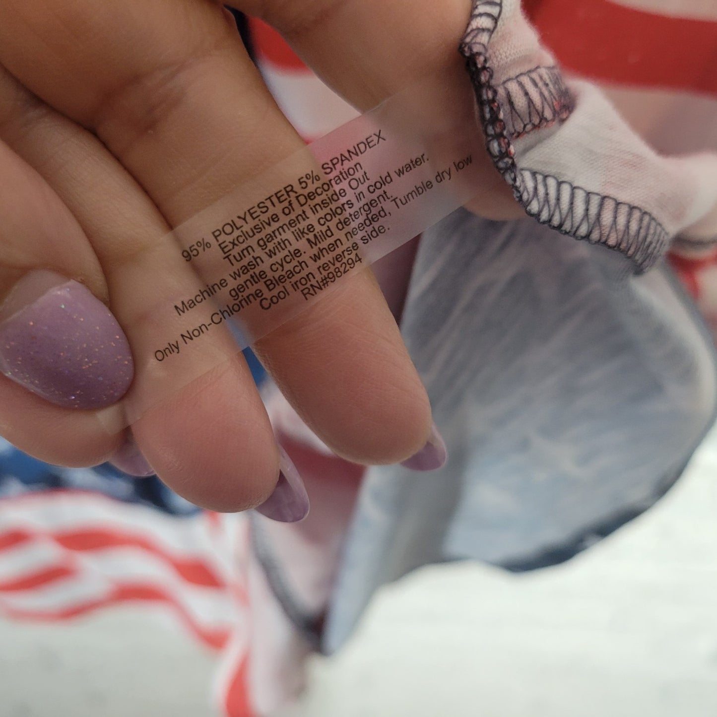 Fourth of July Juniper Lime Womens Top 3X Plus Tee Patriotic US Flag Rhinestones