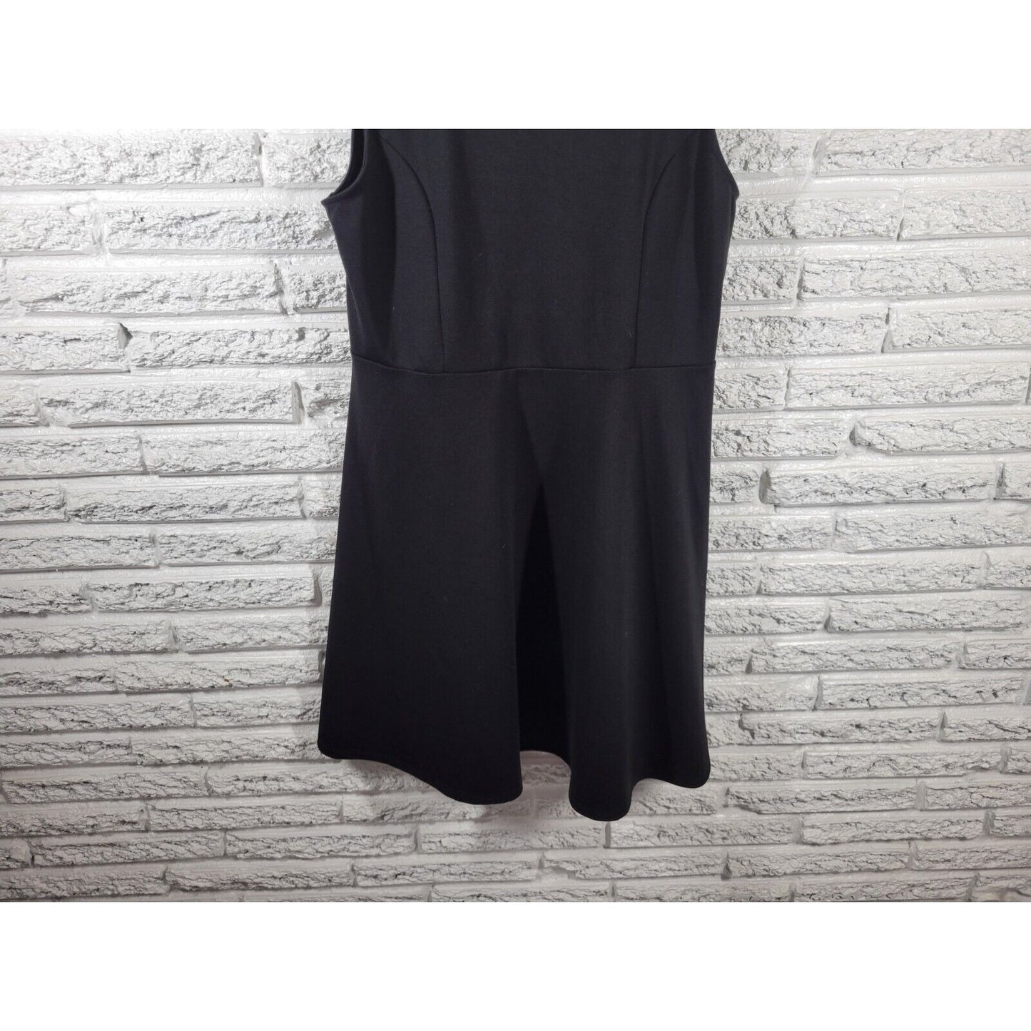 Forever 21 Womens Dress 2X Tank Mini Fit Flare Black Pullover Casual Poly Blend