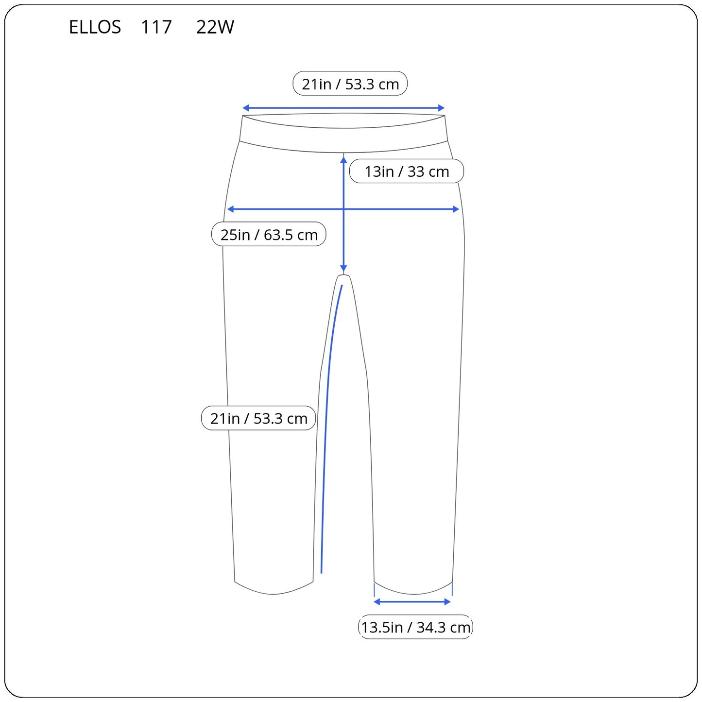 Ellos Jeans 22W Plus Medium Blue Capri Elastic Waist 100% Cotton CAP16E