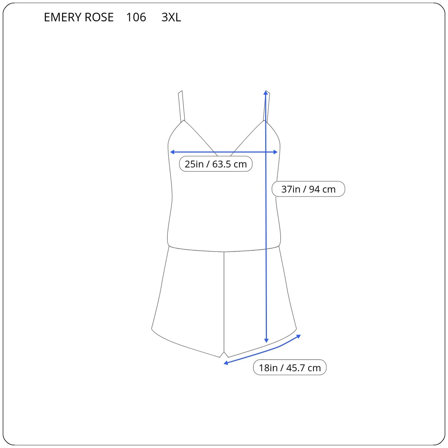 Emery Rose Women's 3XL Romper Multicolor Watercolor Plus Size Pockets WAT68E