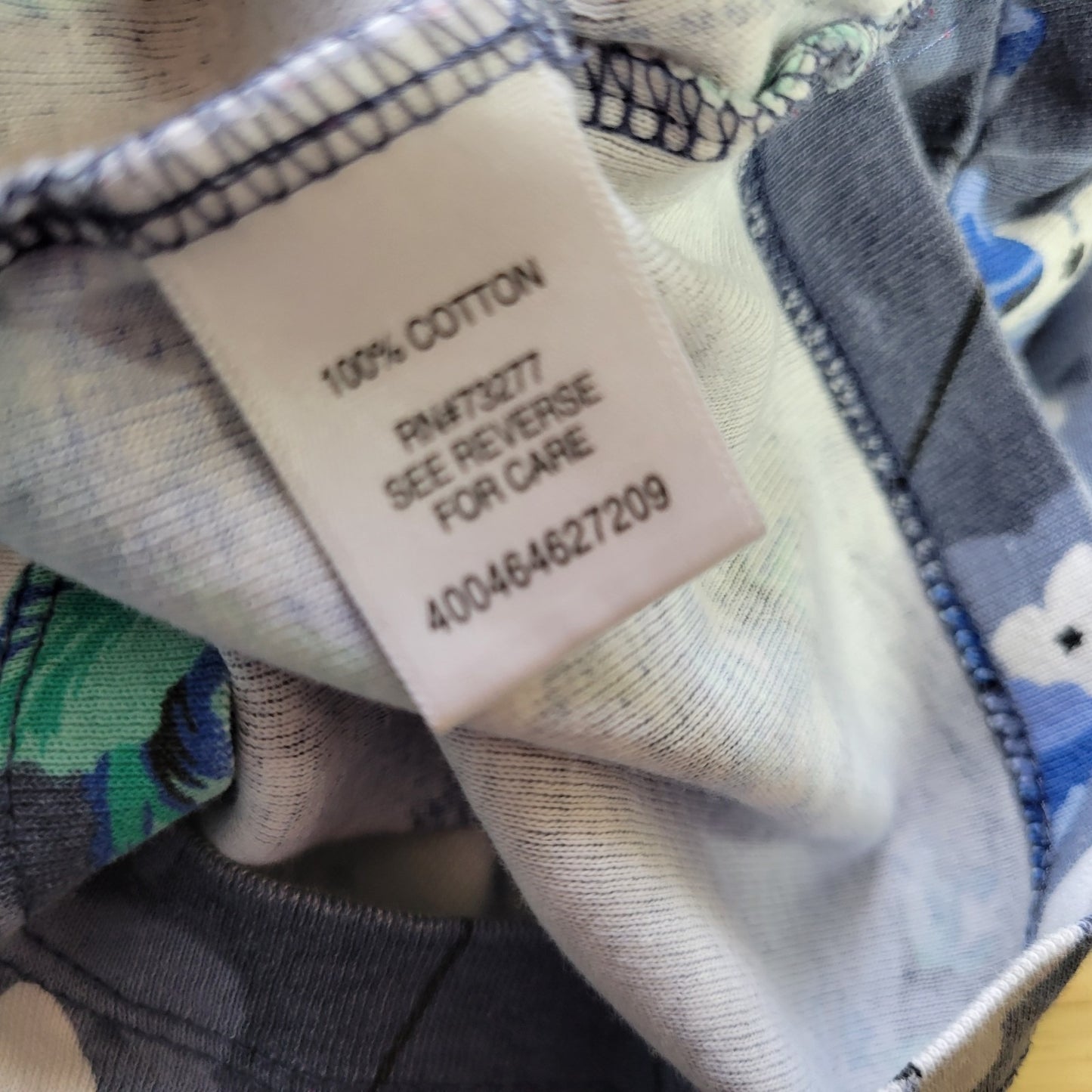 Croft Barrow Womens Top Extra Large Tee Short Sleeve Blue Floral Cotton Comfy