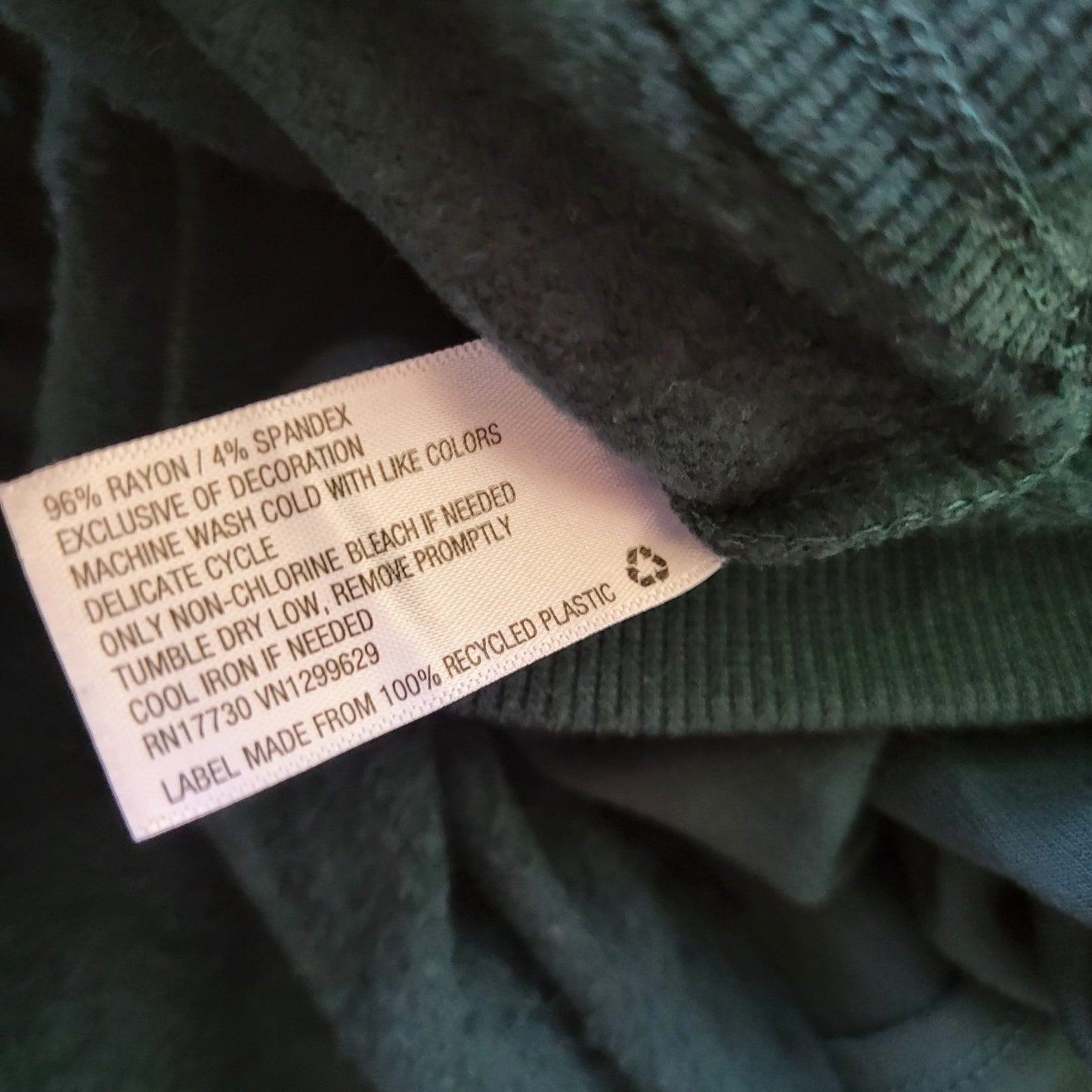 Knox Rose Womens XL Green Long Sleeve Blouse Crochet Trim Super Soft Stretch Top
