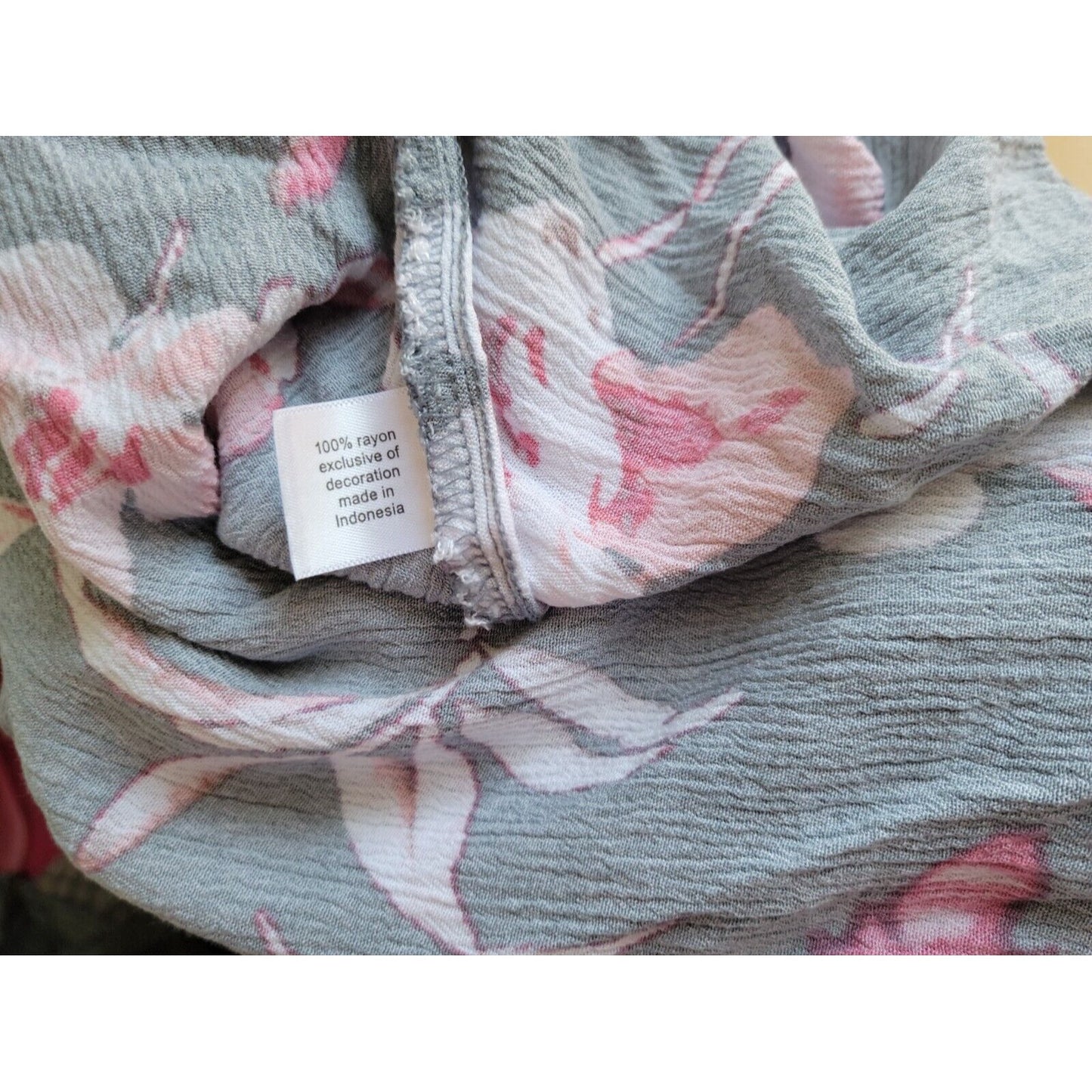 Lane Bryant Womens Top 18 20 Tunic Bell Sleeve Boho Crochet Keyhole Blue Floral